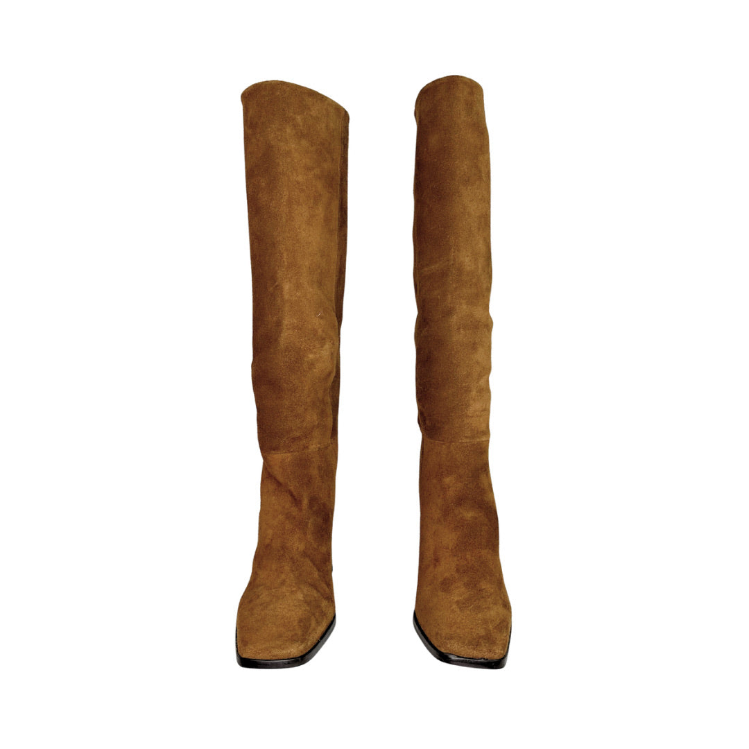 MNG Heel Suede Boots