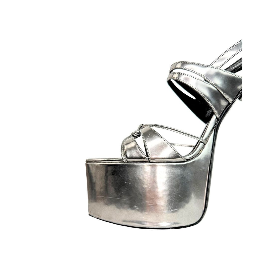Daccori Belle Silver Platform Sandals