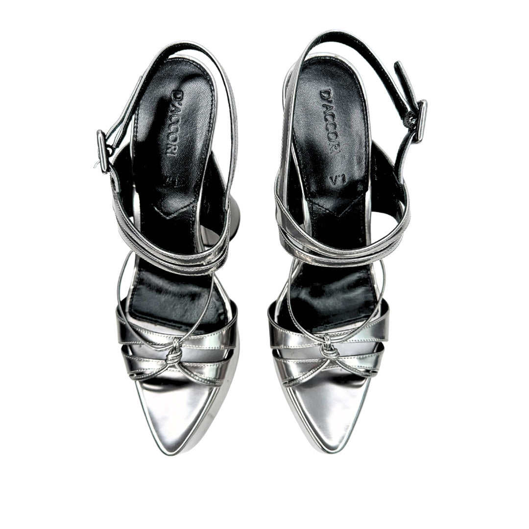 Daccori Belle Silver Platform Sandals