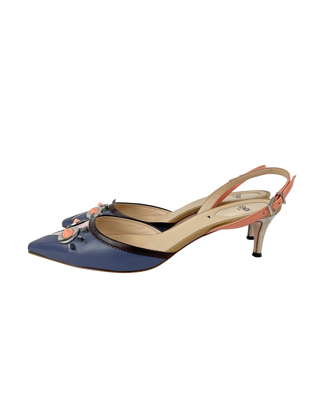 Fendi Monsters Eye Slingback Pumps