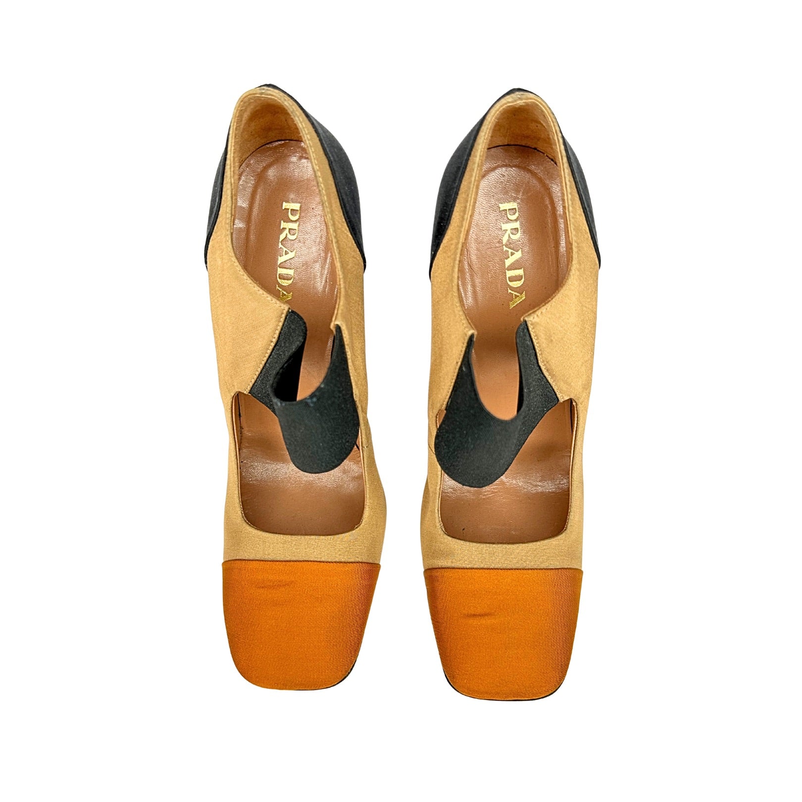 Prada Three-Tone Mary Jane Pumps