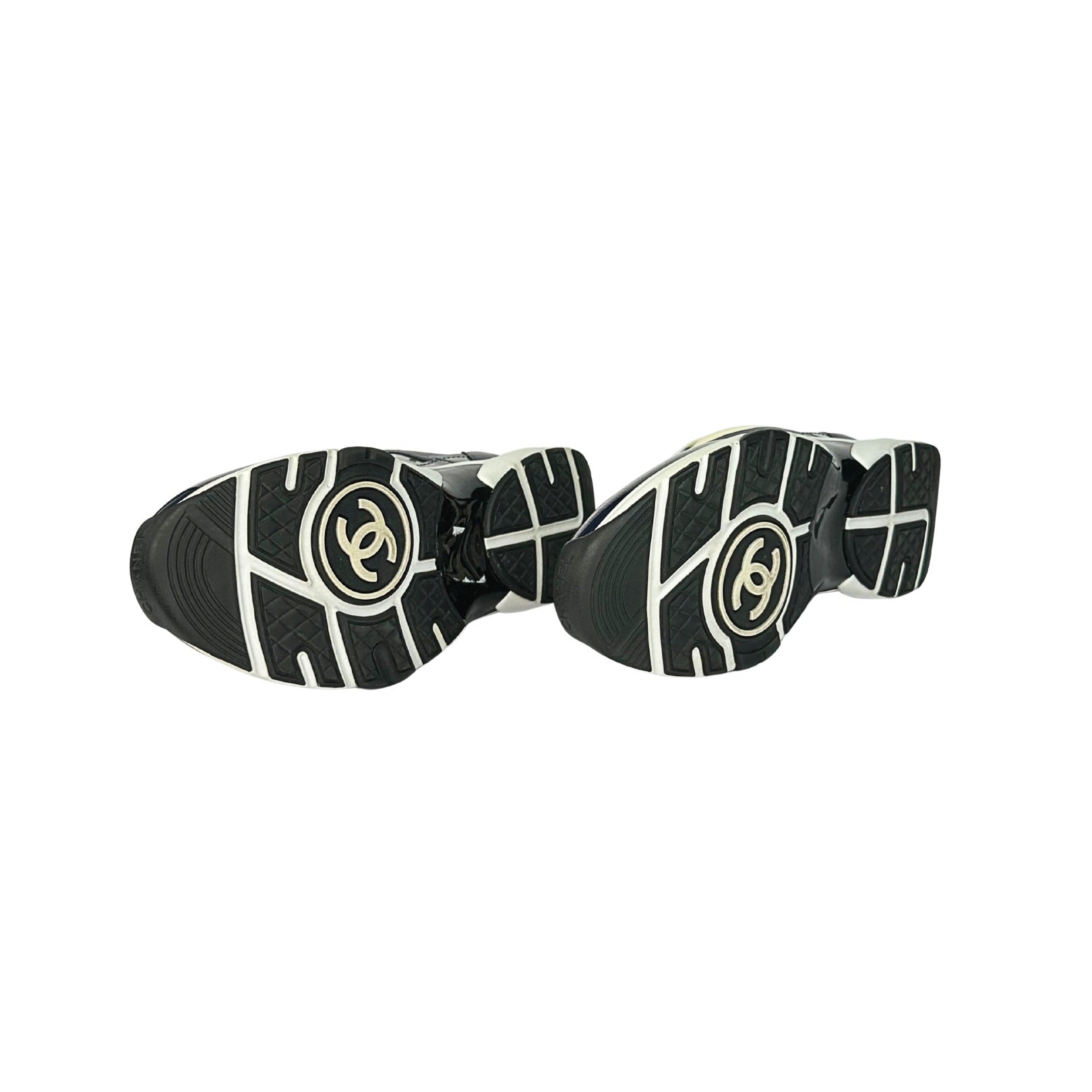Chanel CC Lace Up Sneakers