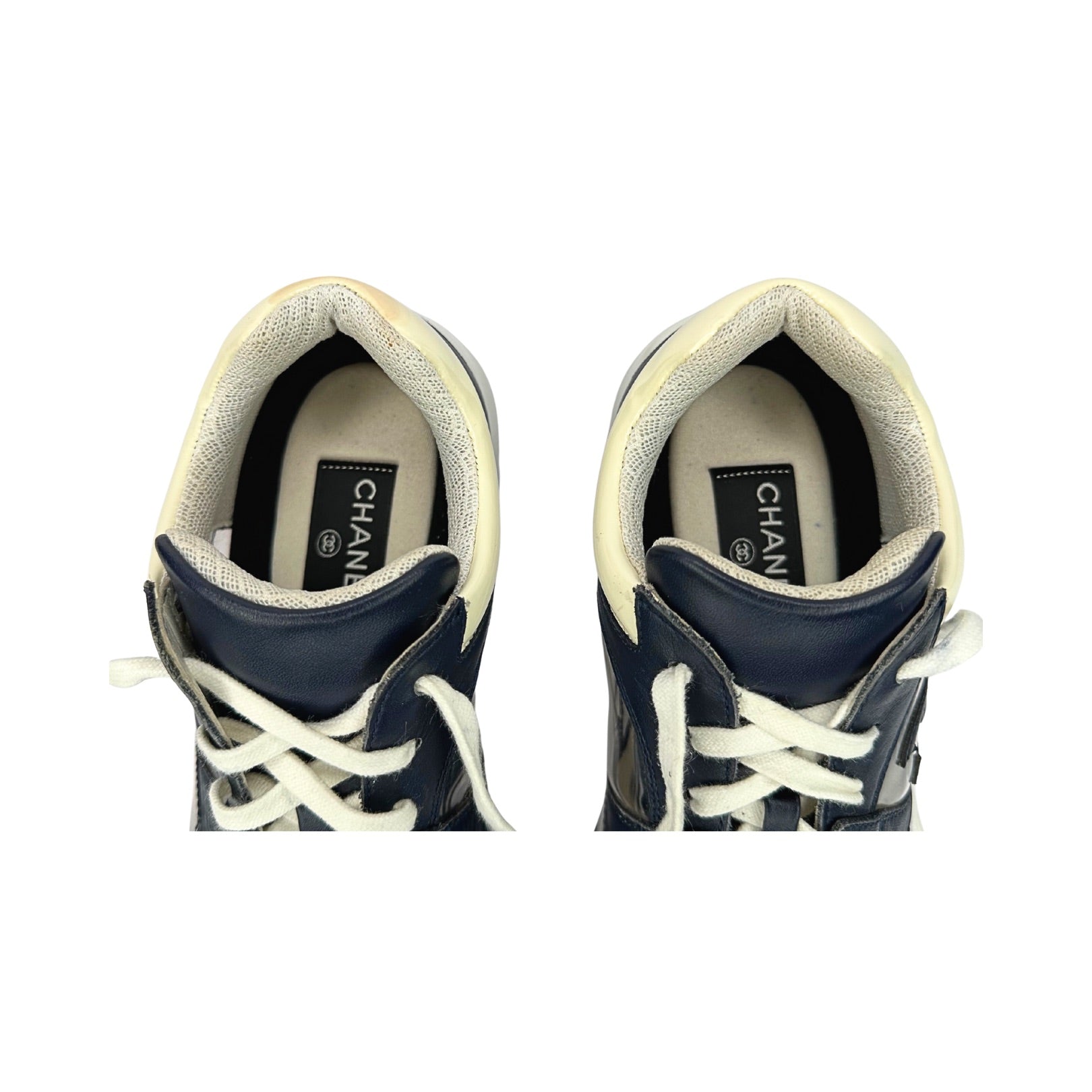 Chanel CC Lace Up Sneakers