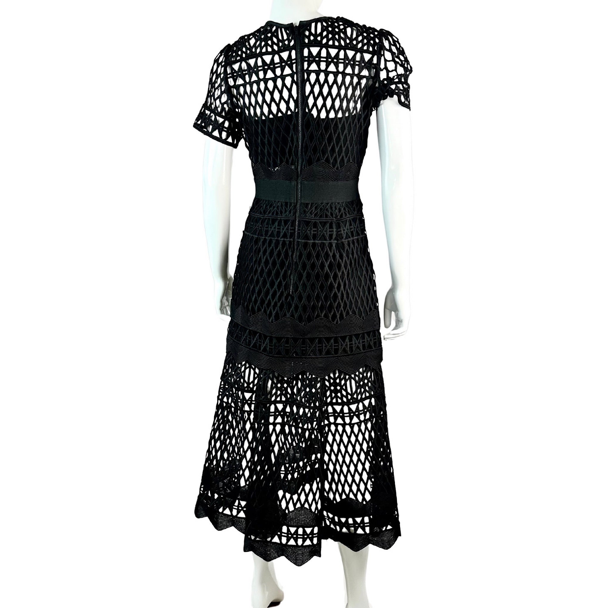 Self Portrait Cutwork Lace Layered Dress