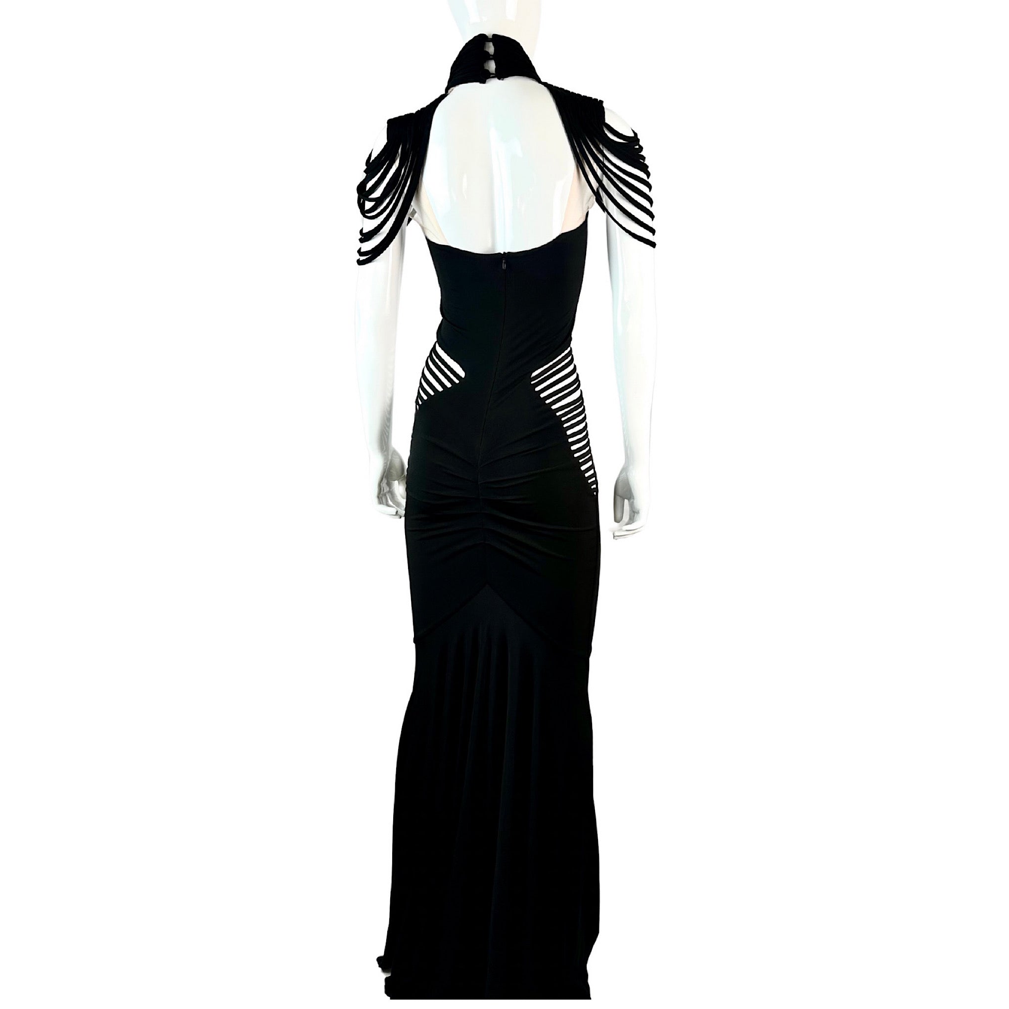 Hamel Cut Out Fringe Maxi Dress