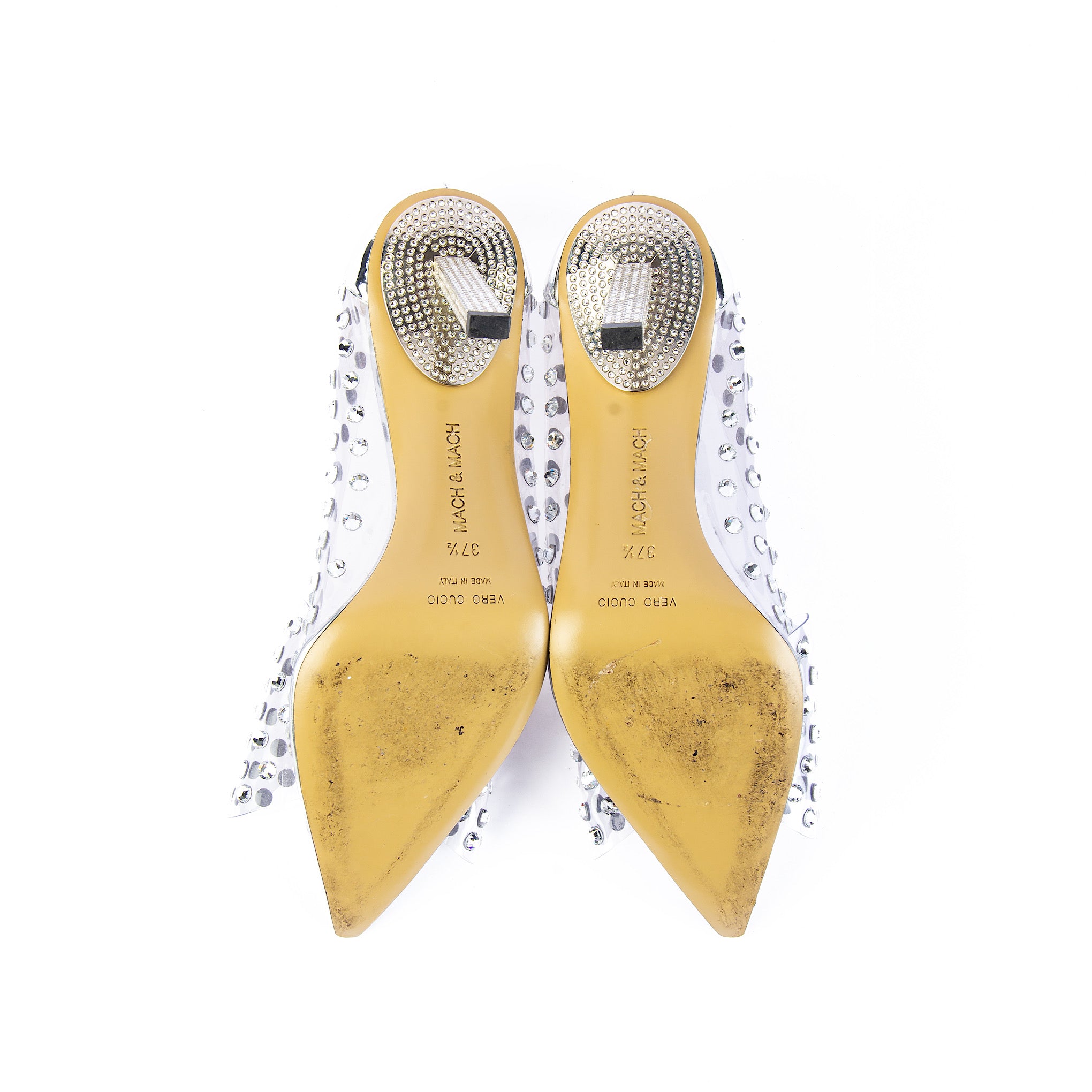 Mach & Mach Crystal Embellished Pumps