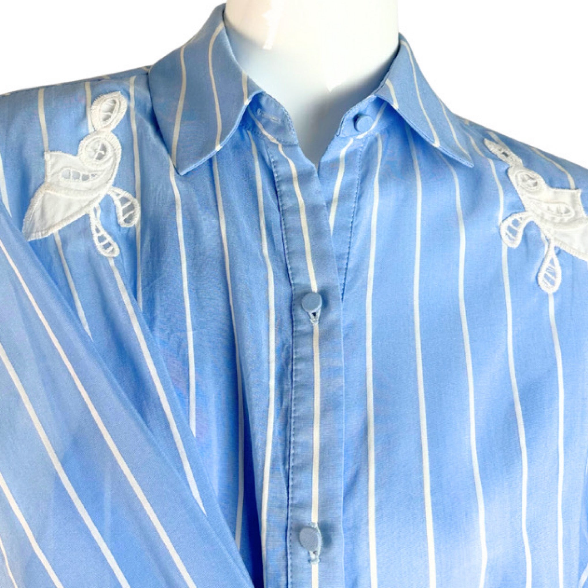 Jonathan Simkhai Scallop Cutout Embroidery Blouse