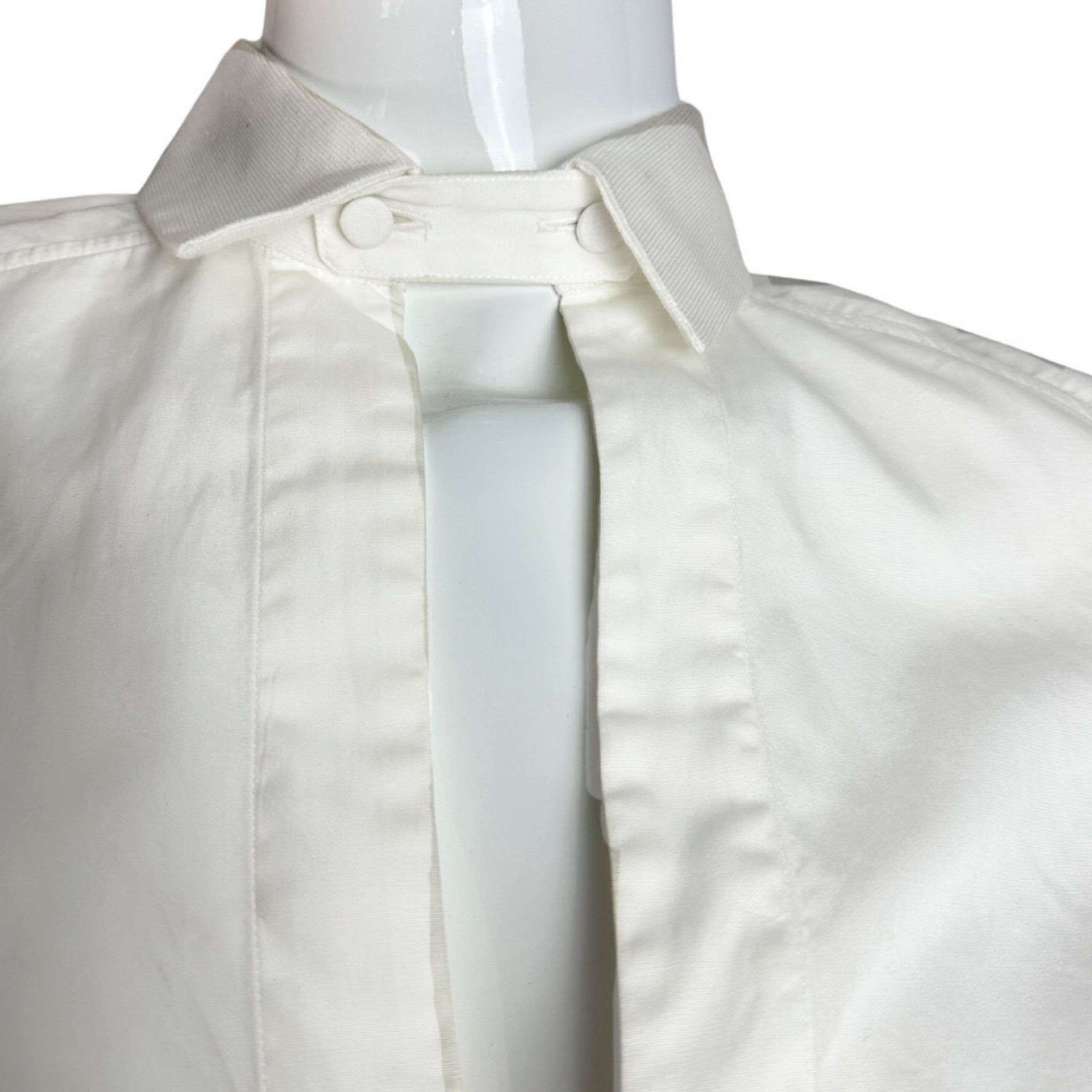 Valentino Plunge Neck Peplum Cape Blouse