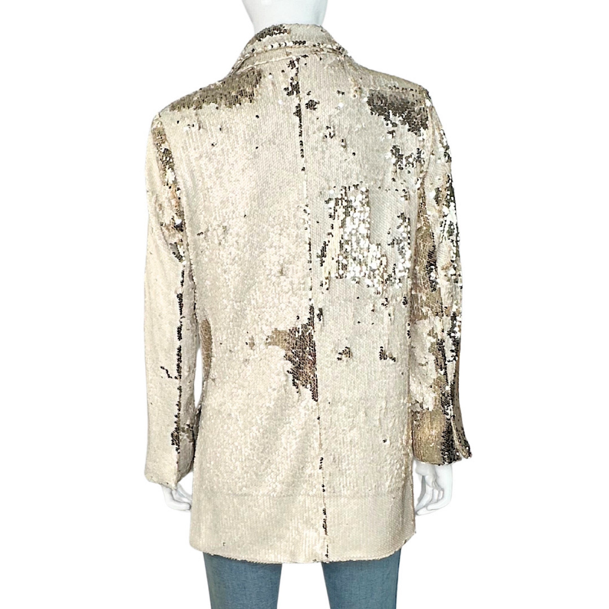 Uterque Sequin Oversized Blazer