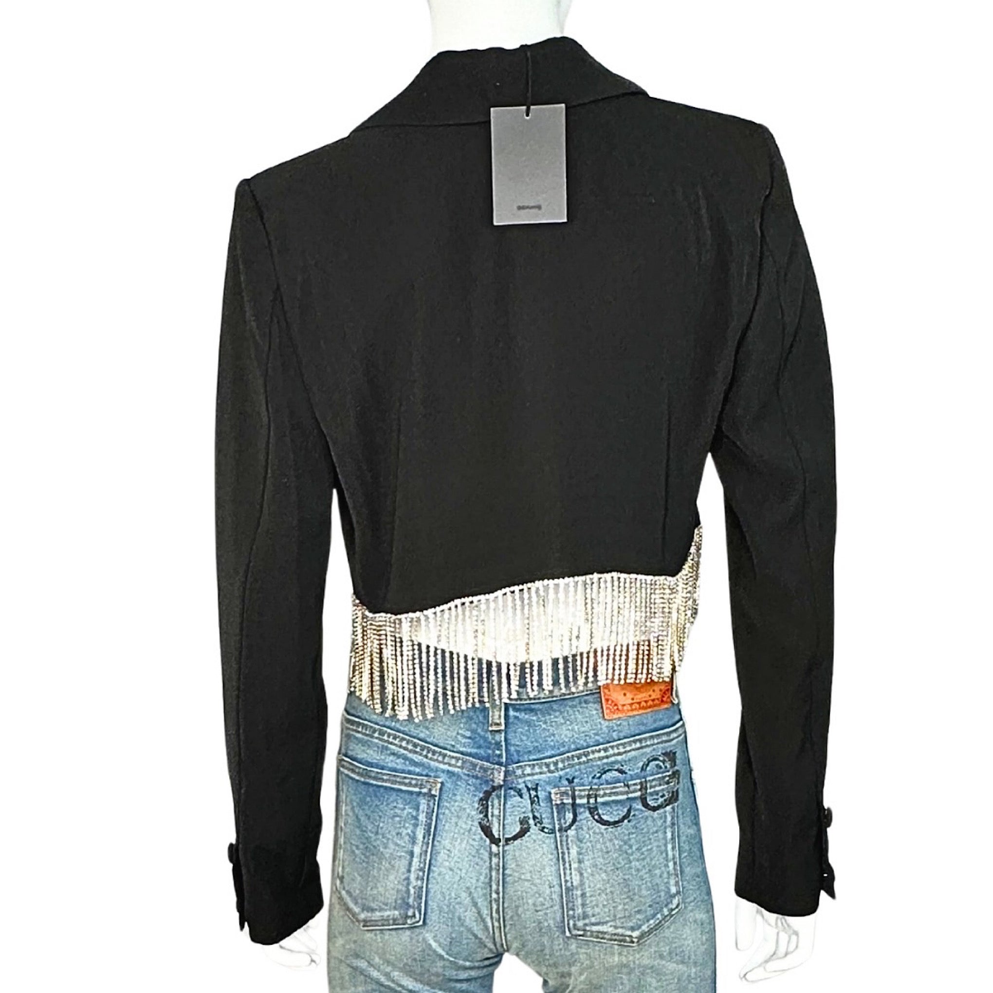 NBD Rhinestone Cropped Blazer