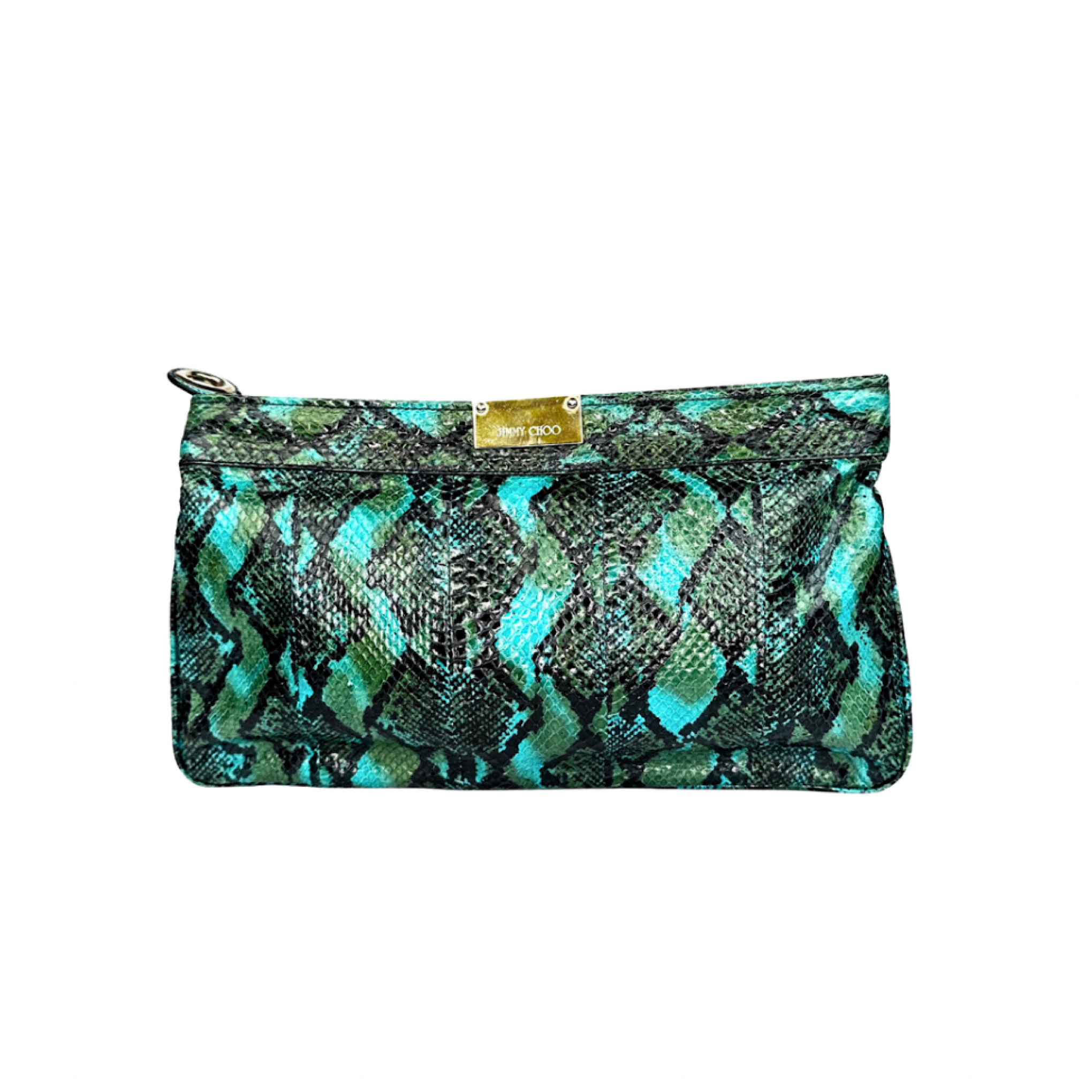 Jimmy Choo Two Tone Snakeskin Clutch Bag