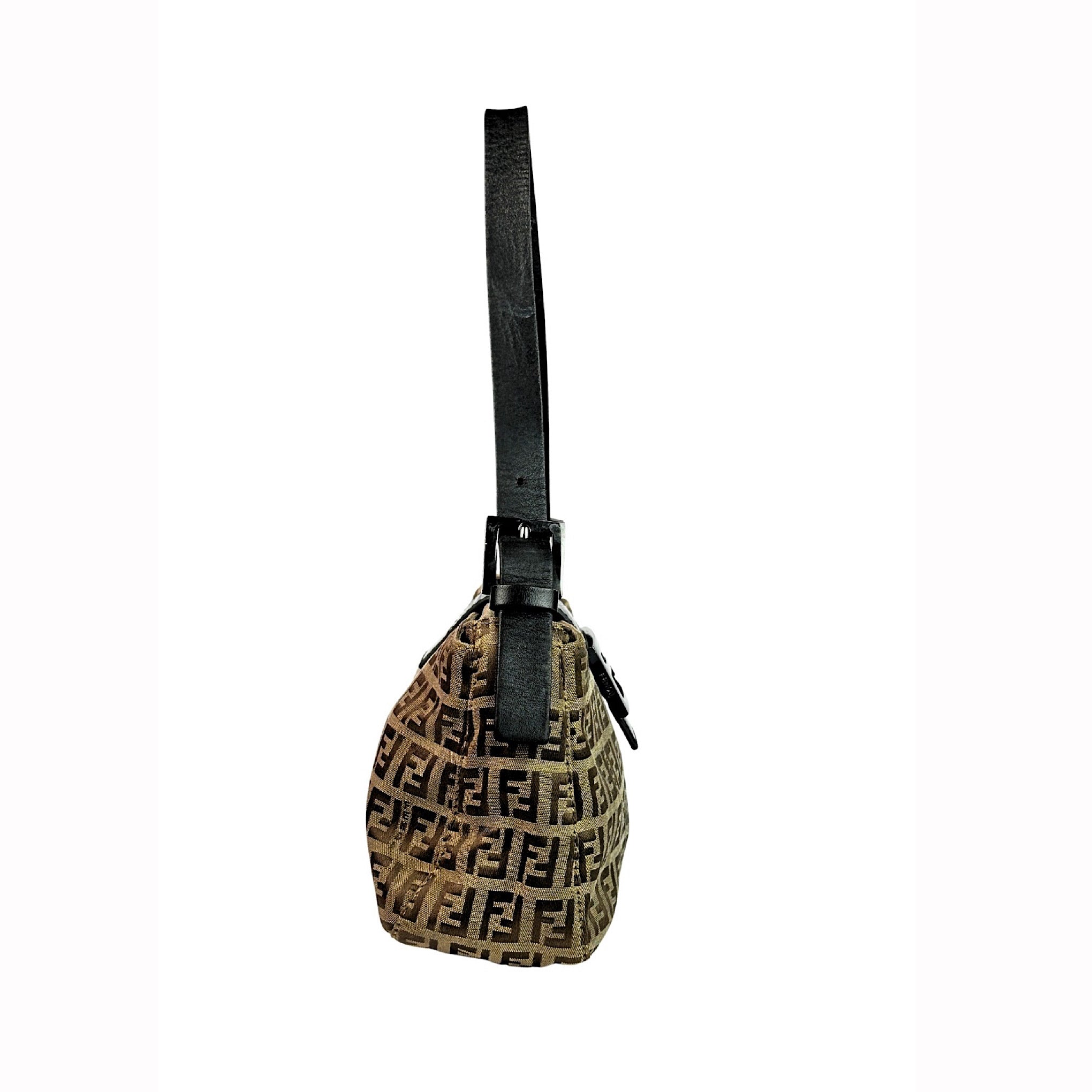 Fendi Zucchino Baguette Shoulder Bag