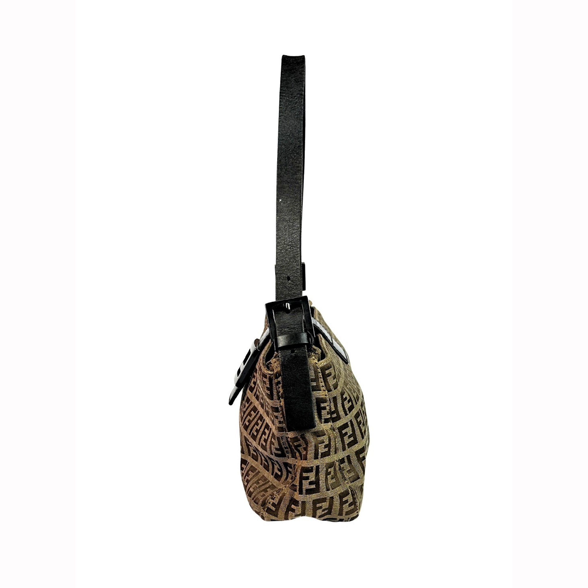 Fendi Zucchino Baguette Shoulder Bag