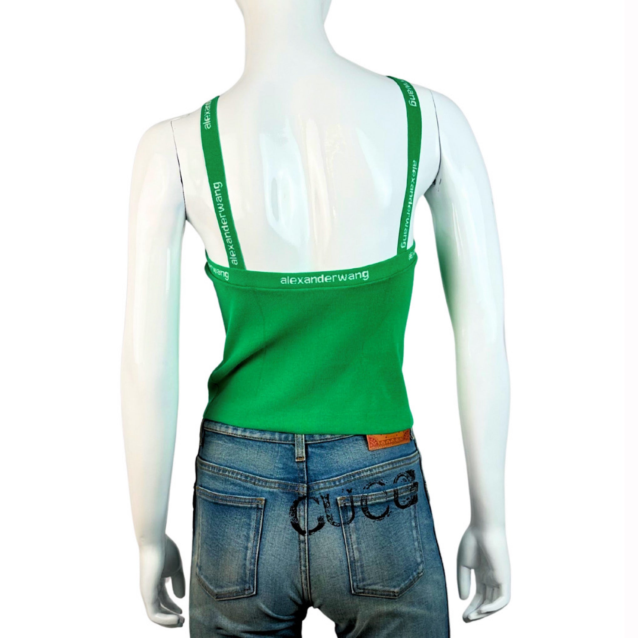 Alexander Wang Logo-Jacquard Bodycon Tank Top