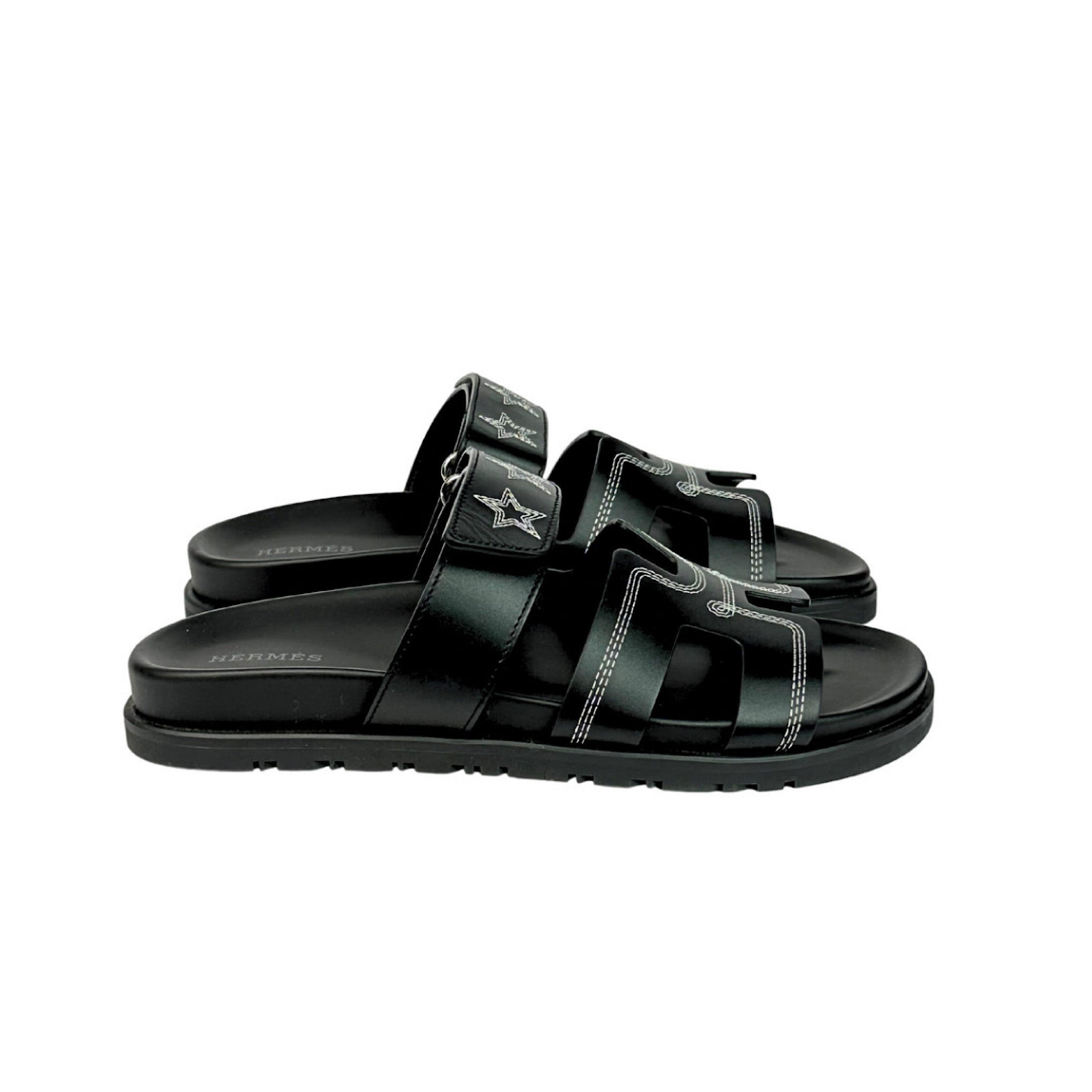 Hermès Star Stitch Chypre Sandals