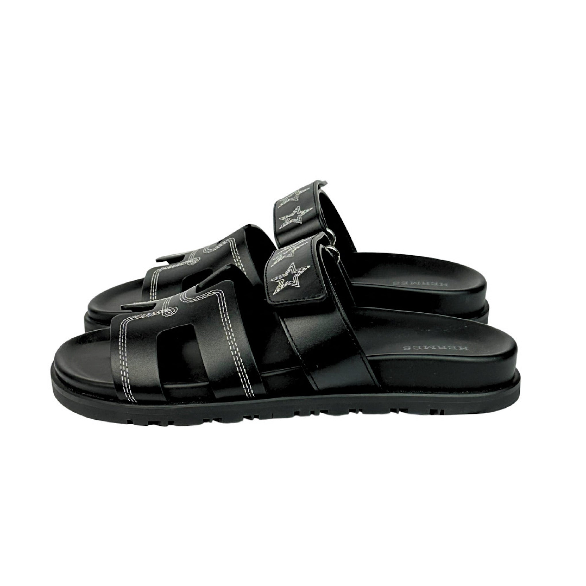 Hermès Star Stitch Chypre Sandals