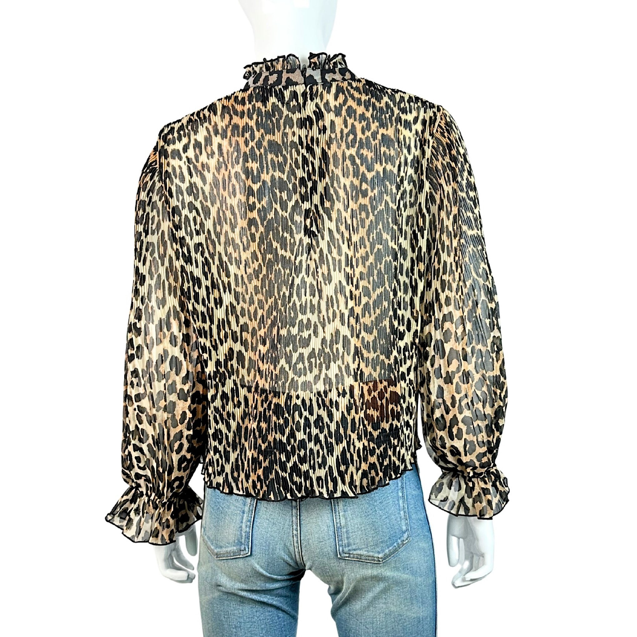 Ganni Mock Neck Blouse