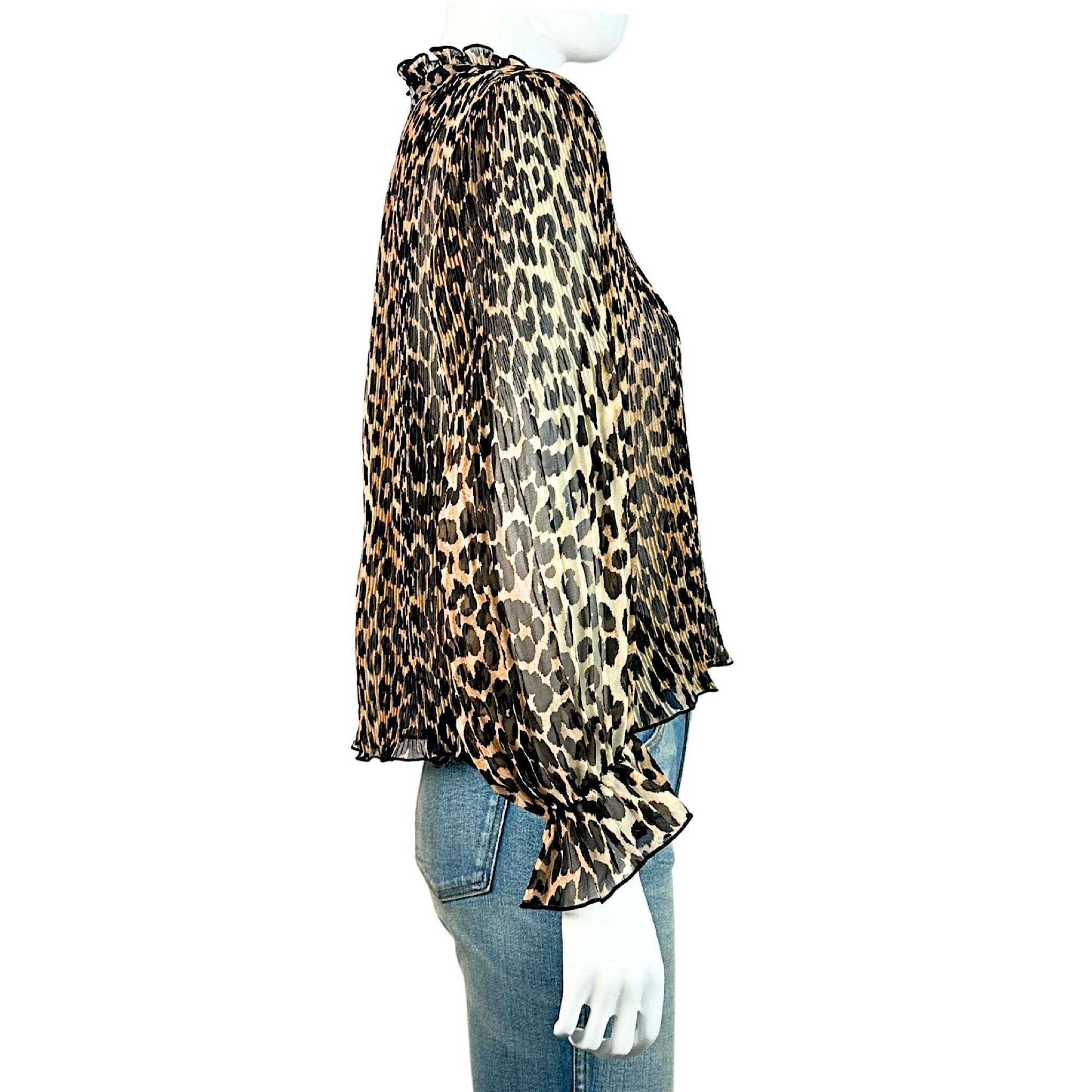 Ganni Mock Neck Blouse