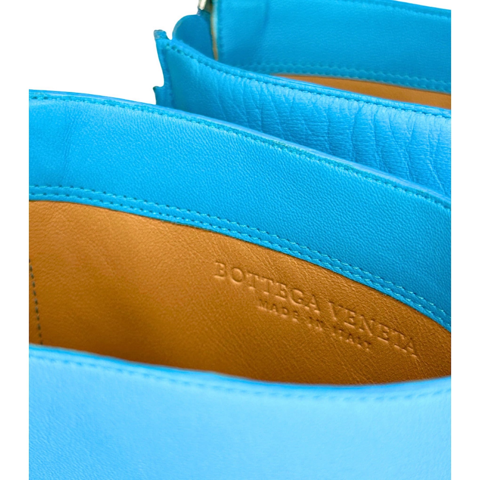 Bottega Veneta Bloc Square Toe Blue Boots