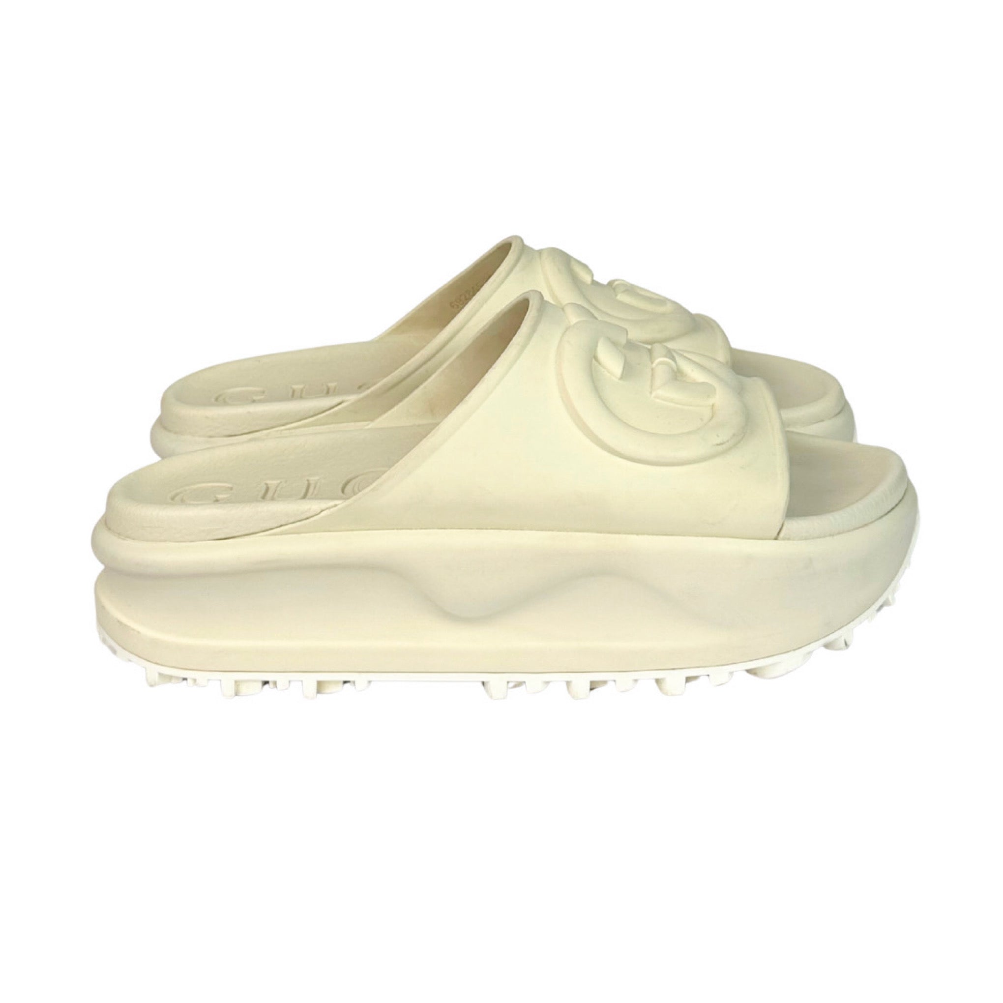 Gucci Interlocking Platform Rubber Sandals