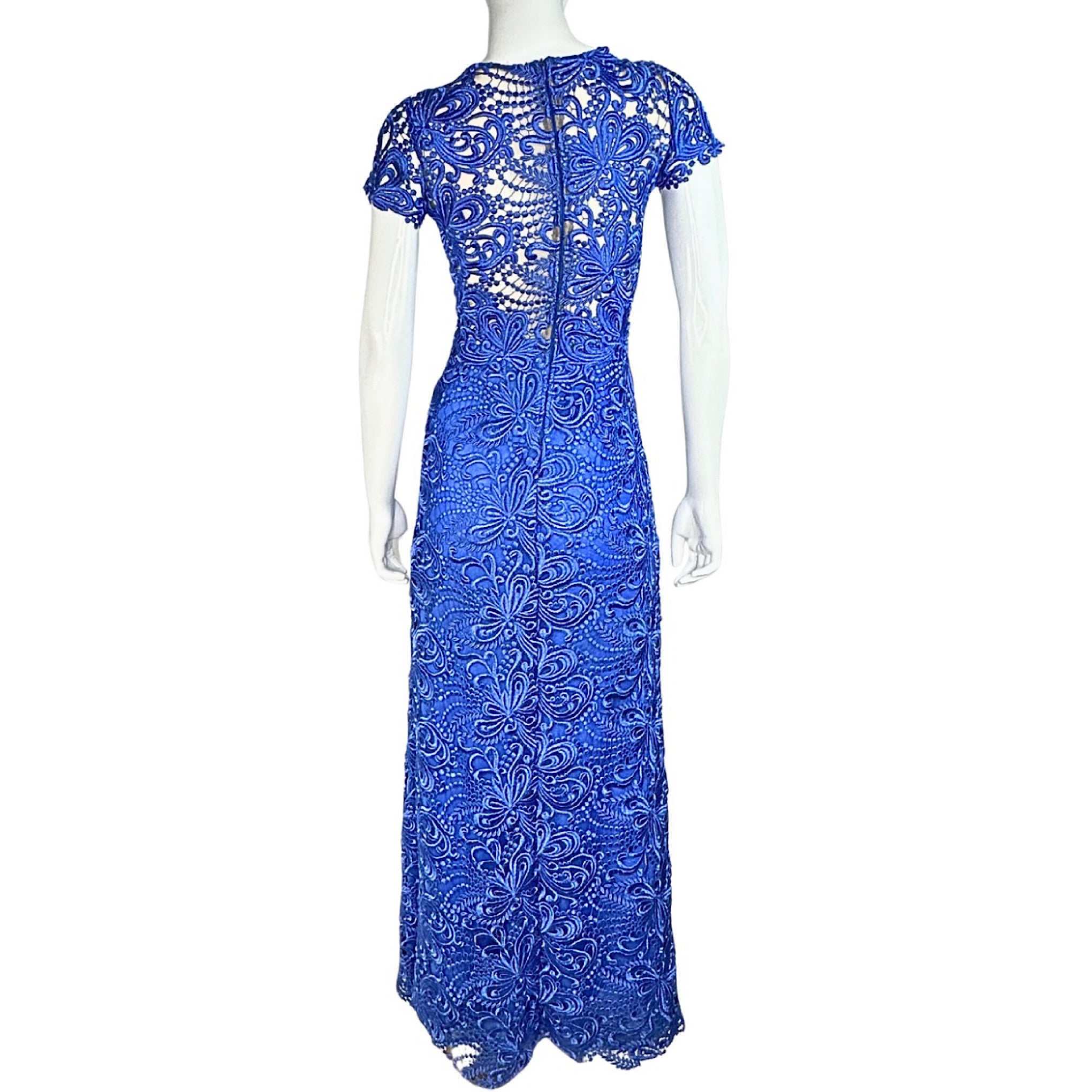 PatBo Royal Blue Lace Maxi Dress