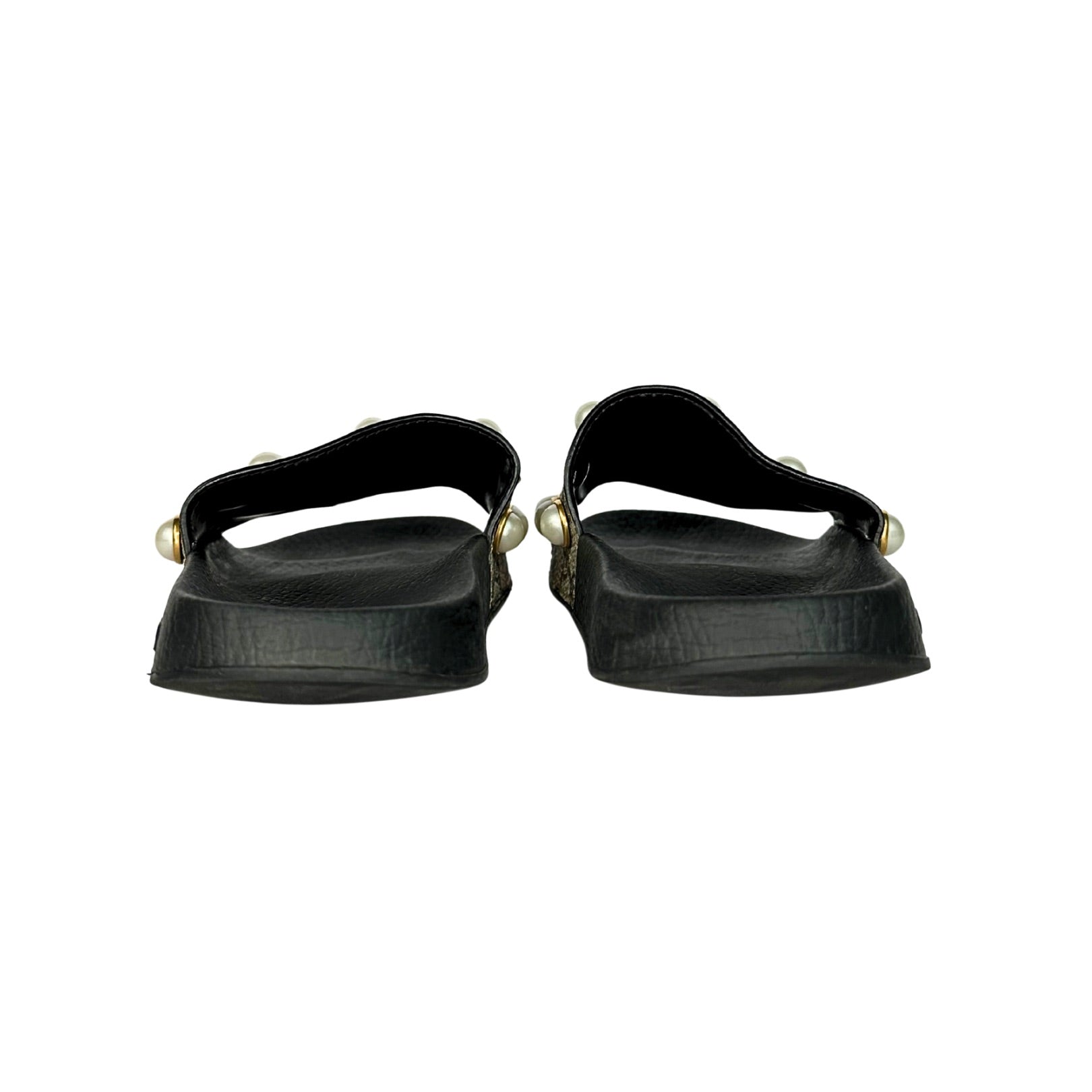 Gucci GG Supreme Monogram Pearl Slides