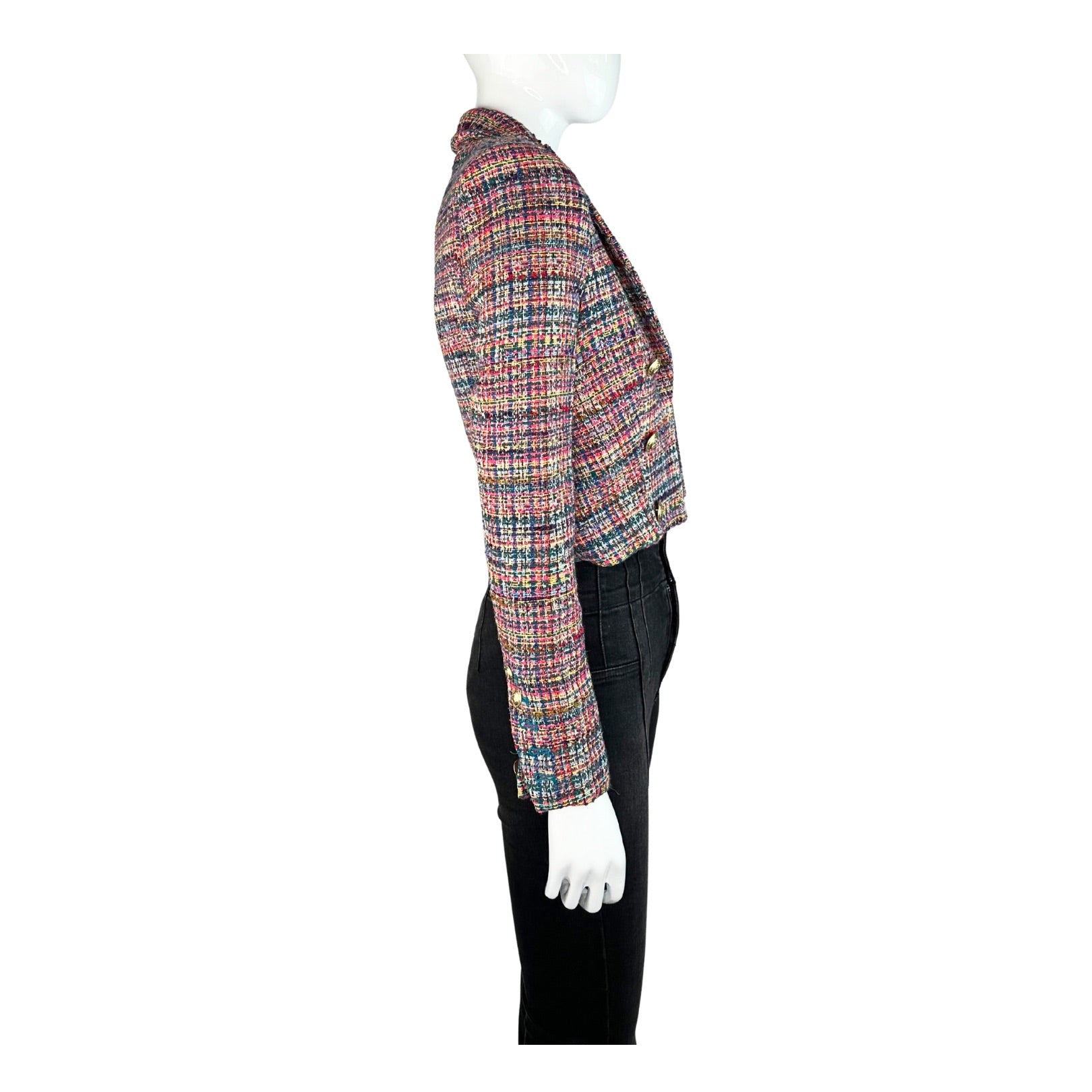 L´Agence Inez Cropped Tweed Blazer