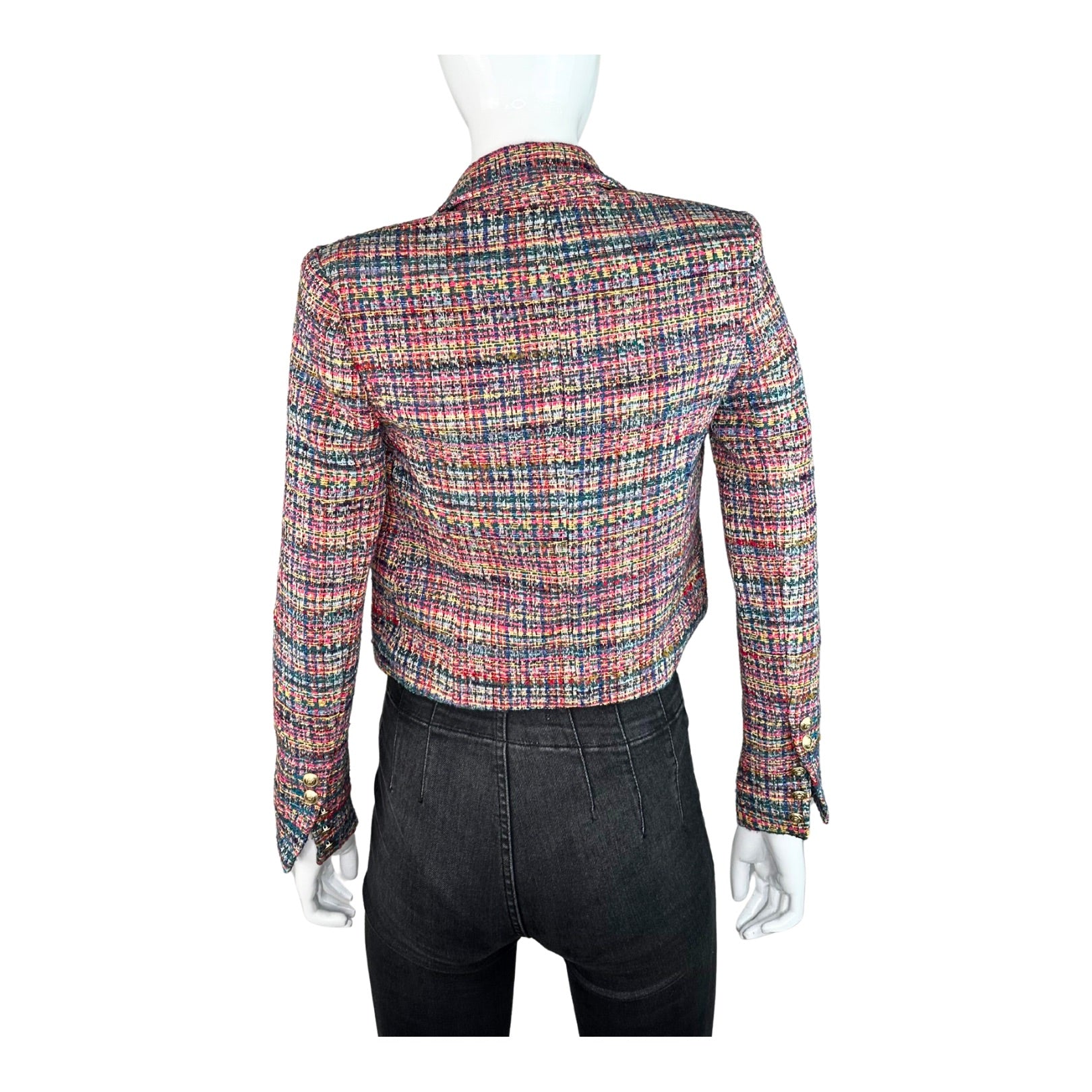 L´Agence Inez Cropped Tweed Blazer