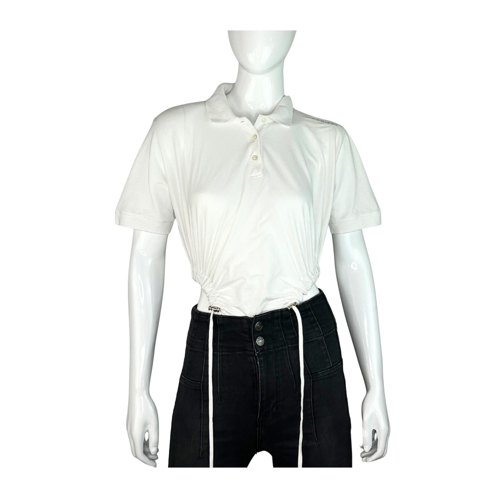 Y/Project Ruched Polo Collar Bodysuit