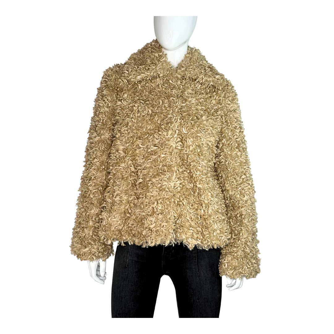 Zadig & Voltaire Fun Curly Faux Fur Coat