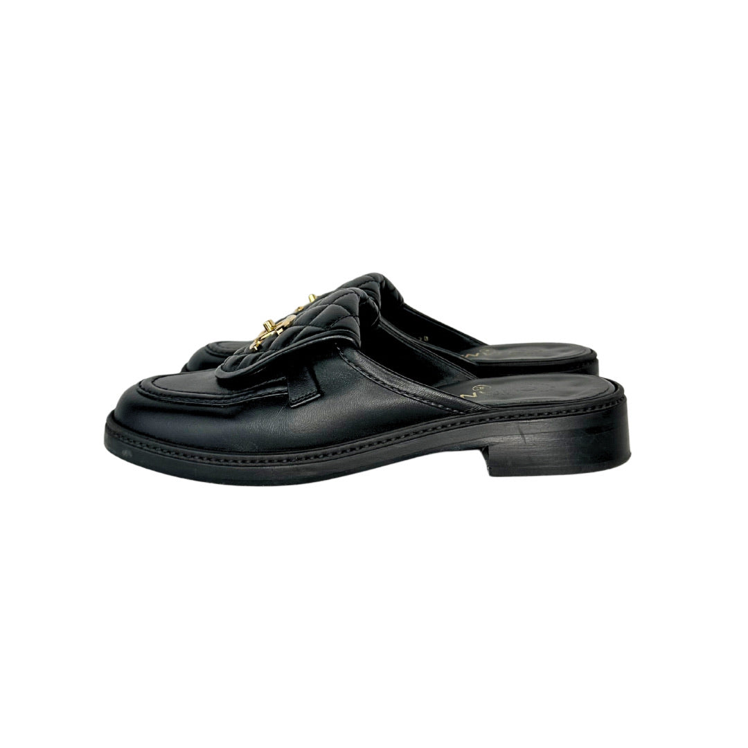 Chanel CC Turnlock Mules