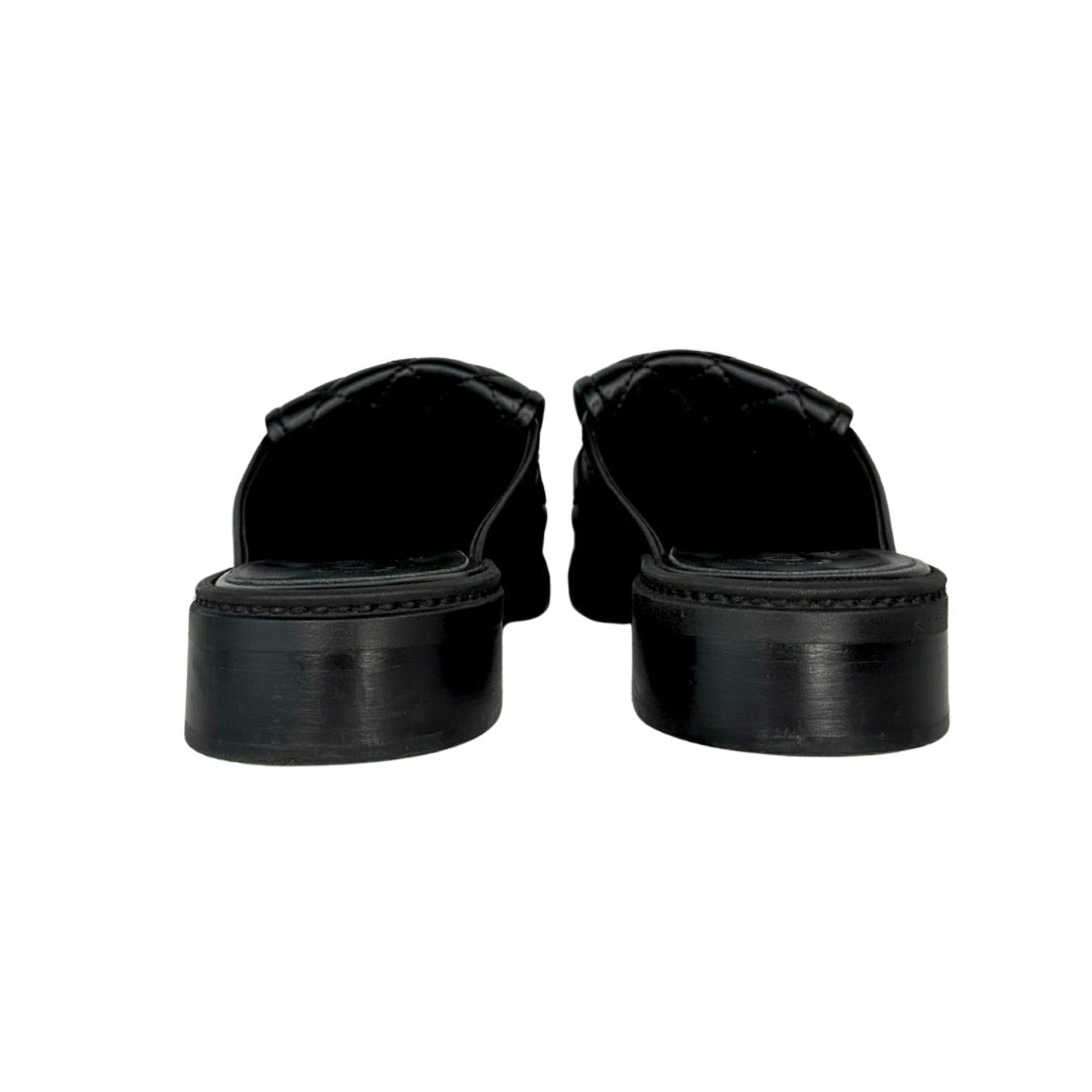 Chanel CC Turnlock Mules