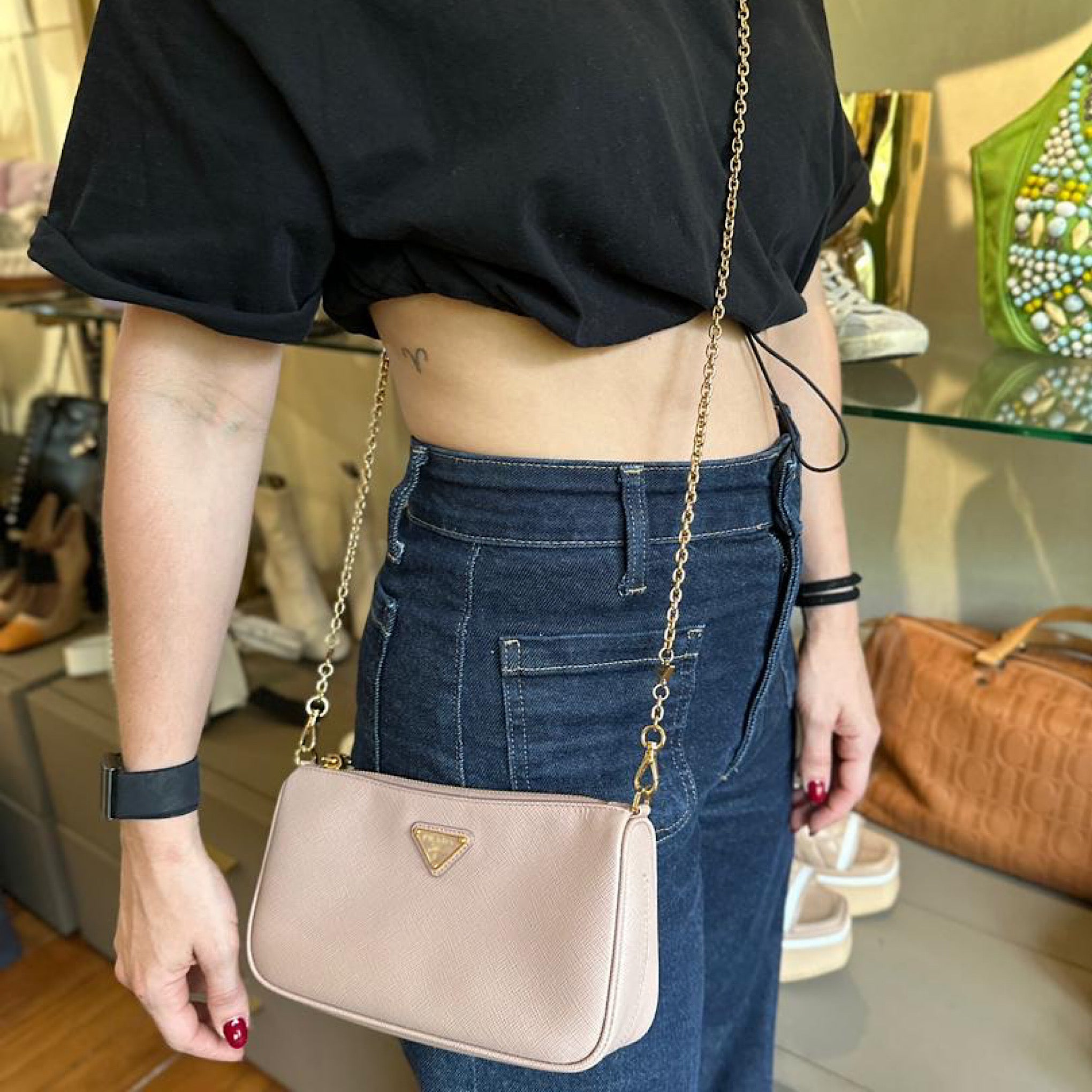 Prada Saffiano Leather Crossbody Bag