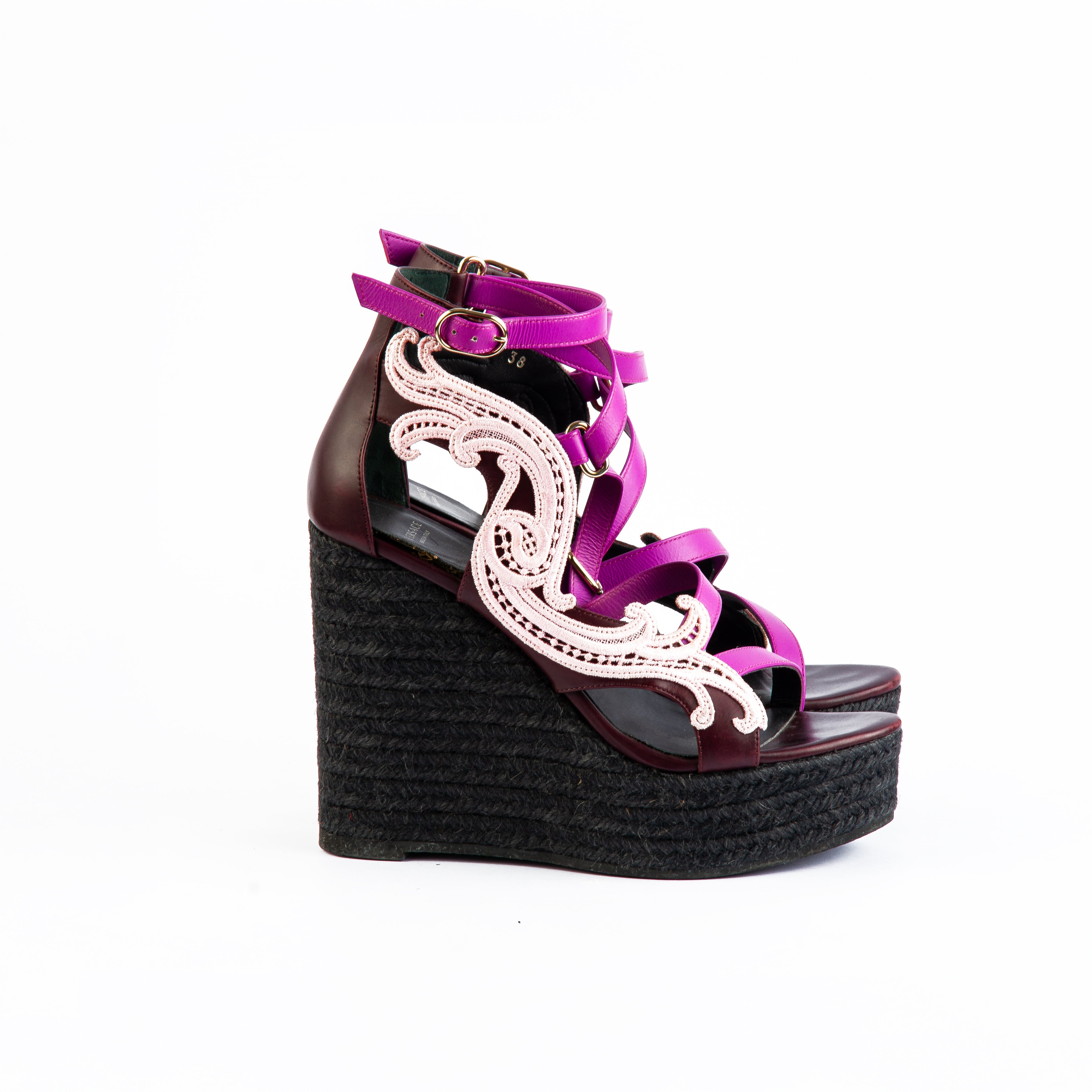 Versace Anabela Wedge Sandals
