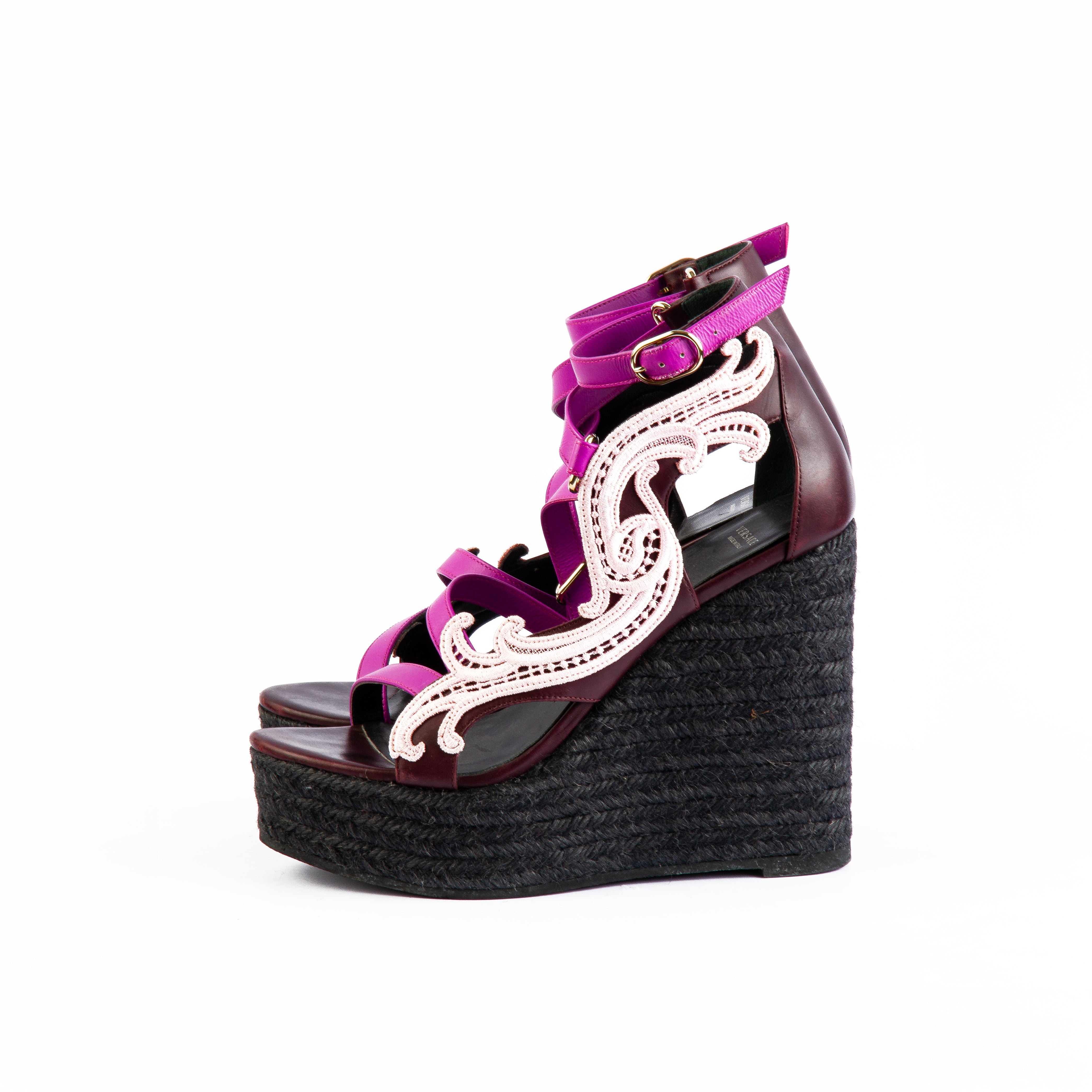 Versace Anabela Wedge Sandals