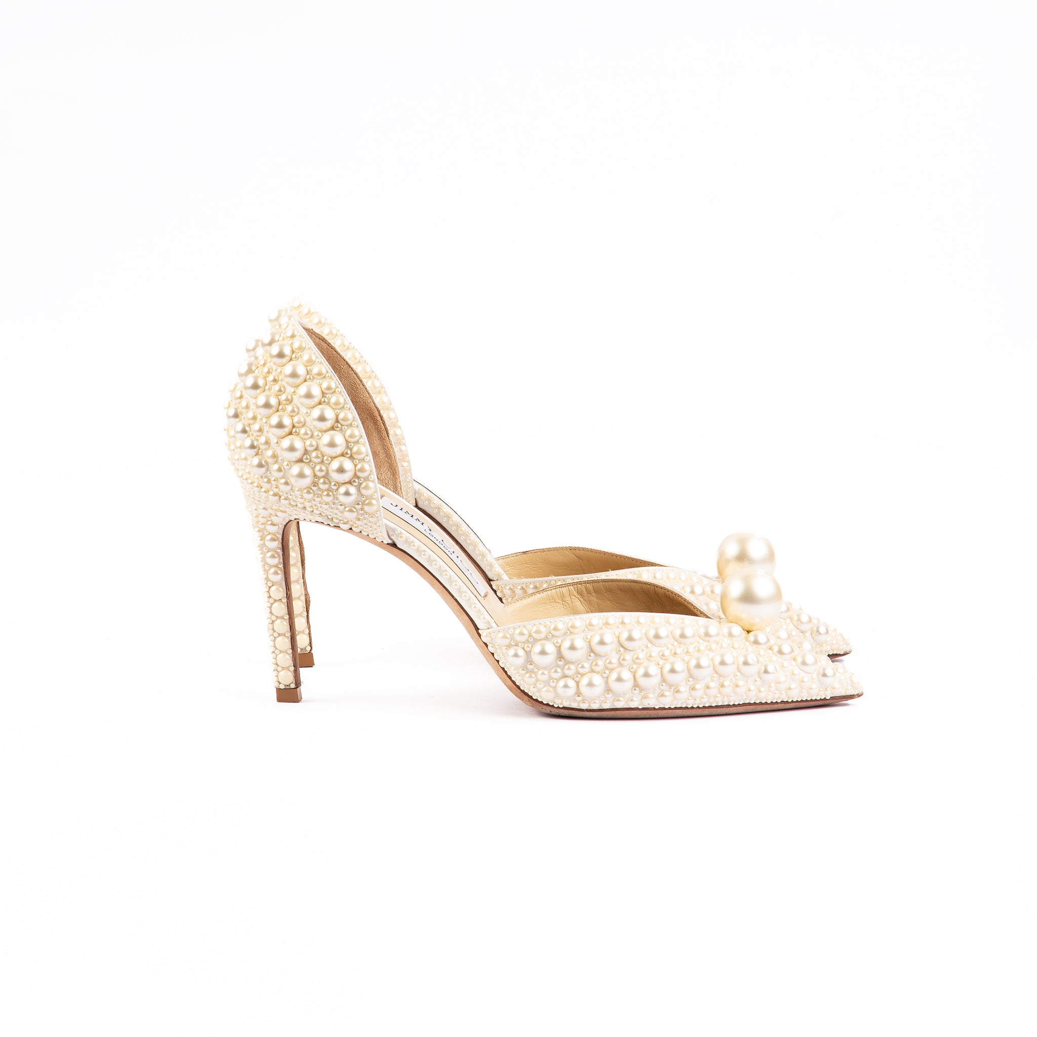 Jimmy Choo Sabine D’orsay Pearl-embellished Pumps