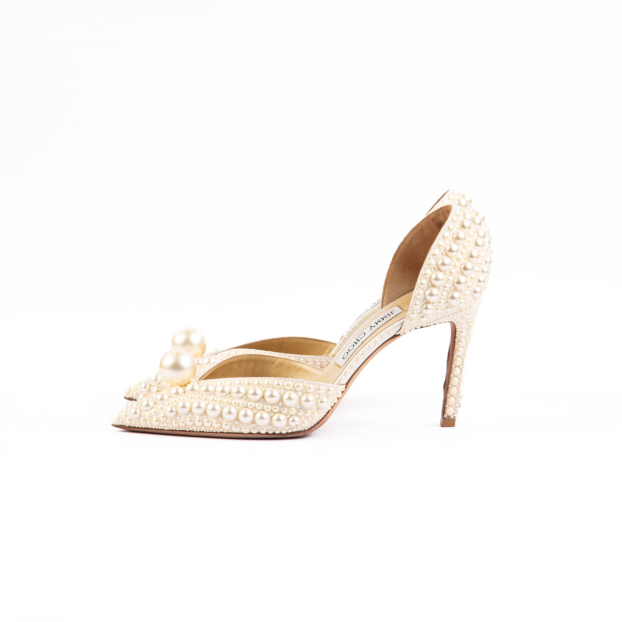Jimmy Choo Sabine D’orsay Pearl-embellished Pumps