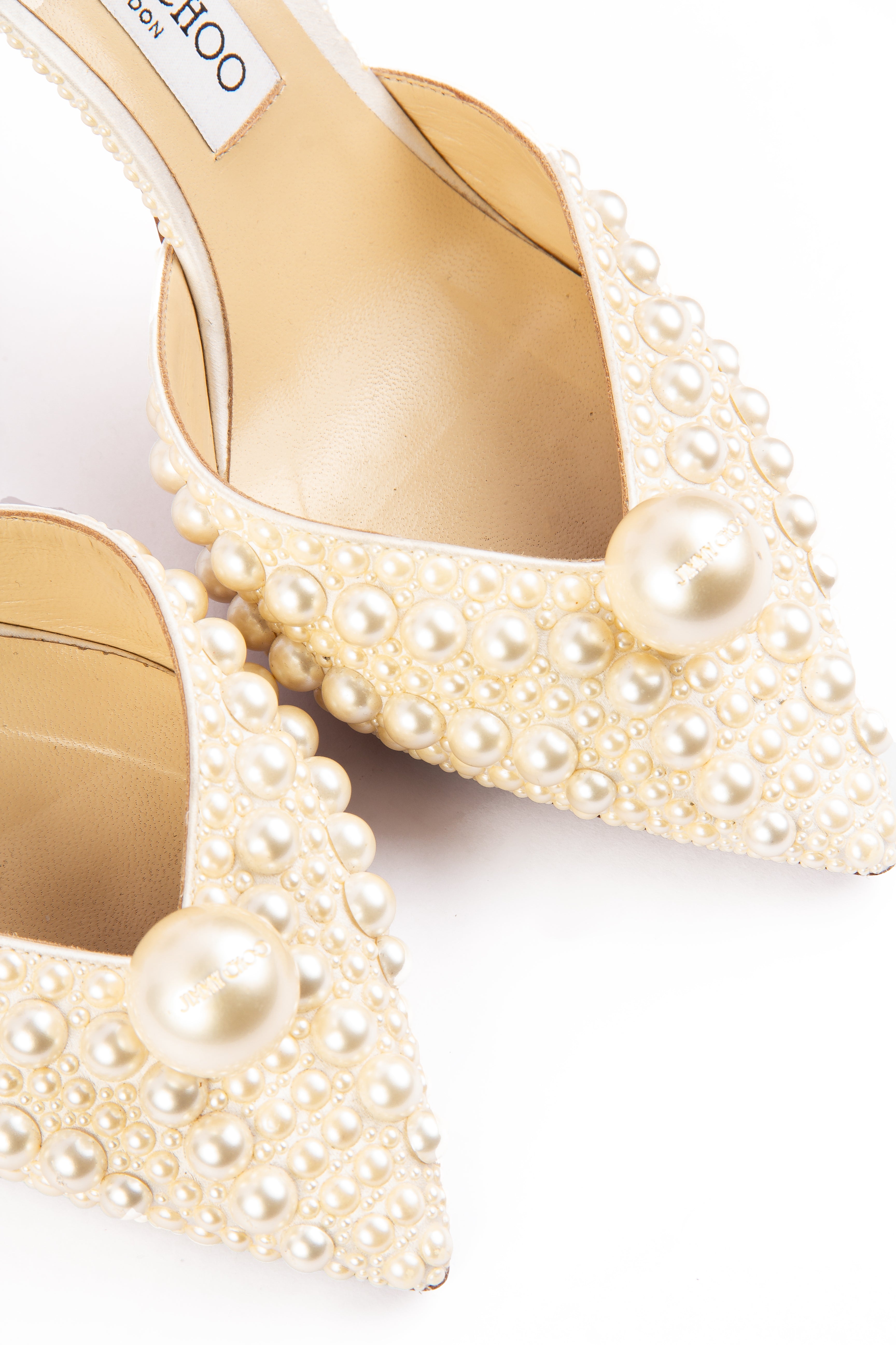 Jimmy Choo Sabine D’orsay Pearl-embellished Pumps