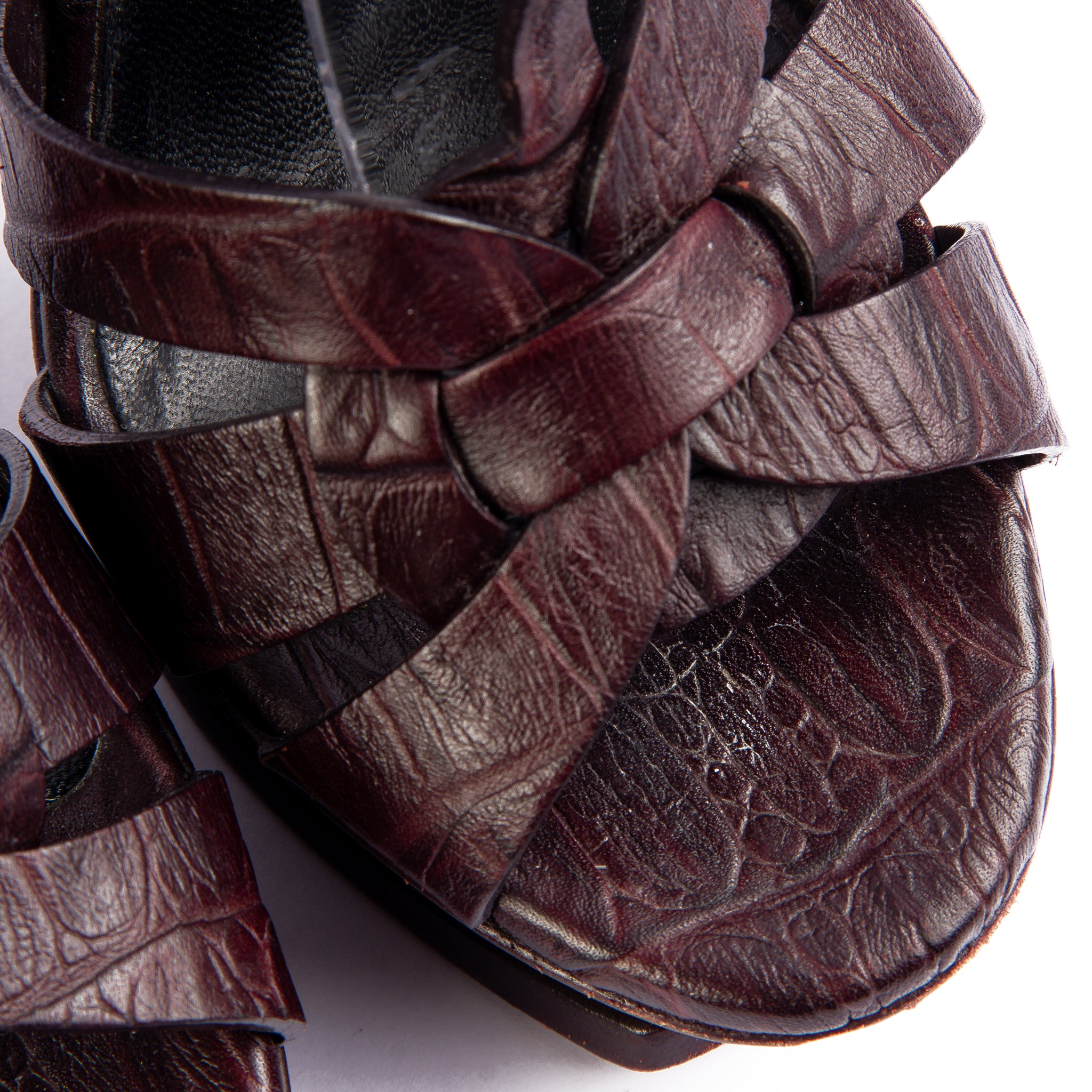 Saint Laurent Crocodile Tribute Sandals