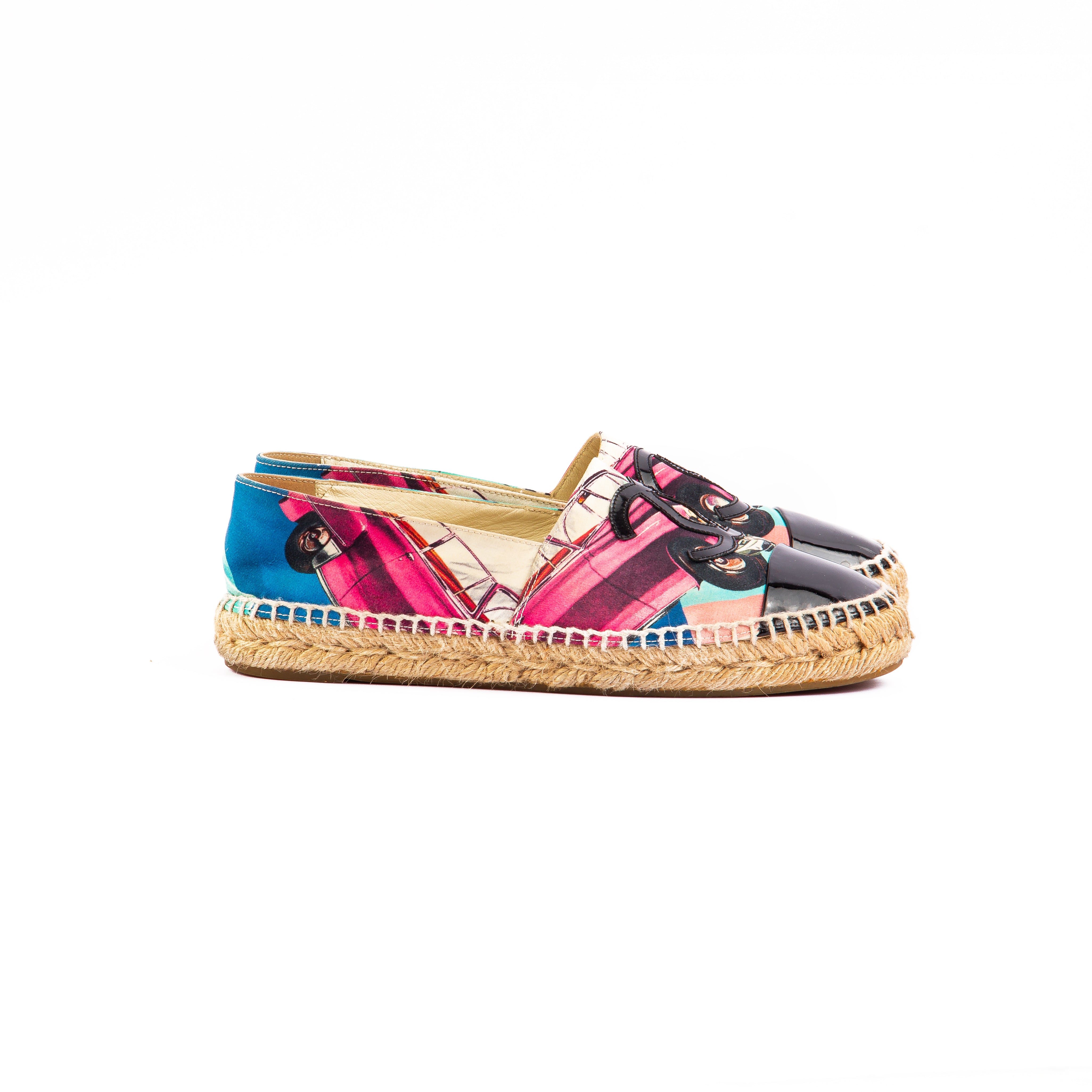 Chanel Cuba Multicolor Print Espadrilles