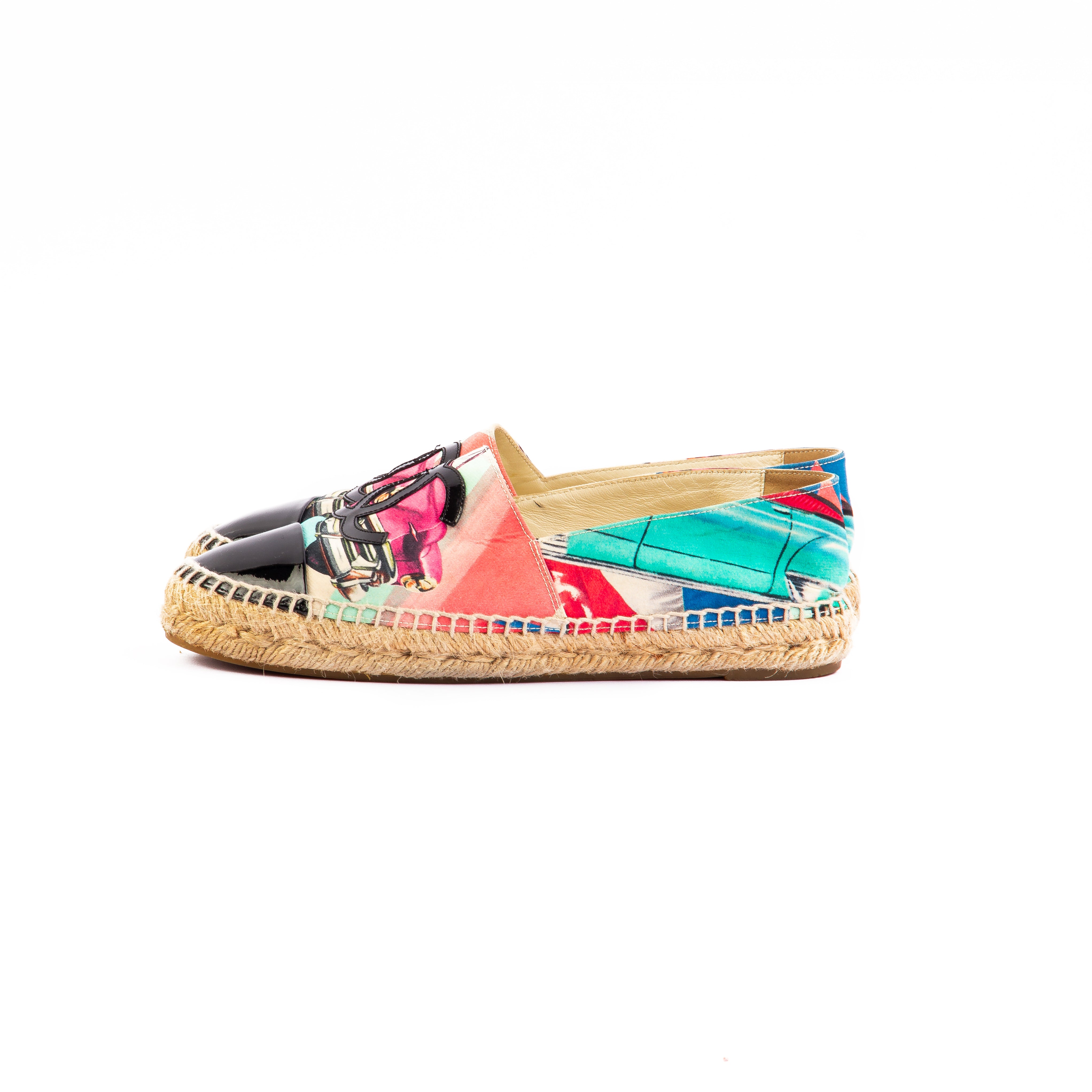 Chanel Cuba Multicolor Print Espadrilles