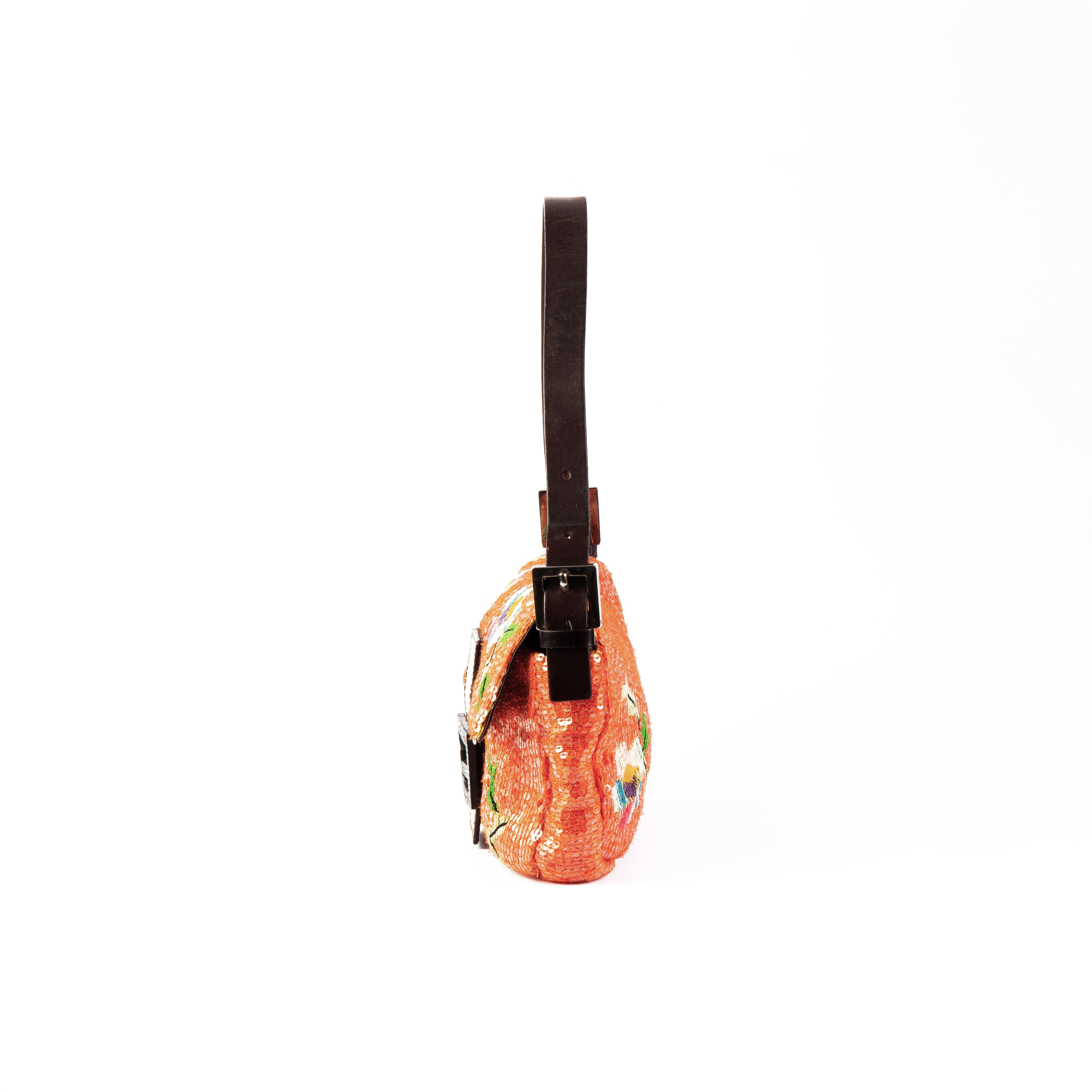 Fendi Tropical Beaded Baguette Shoulder Bag