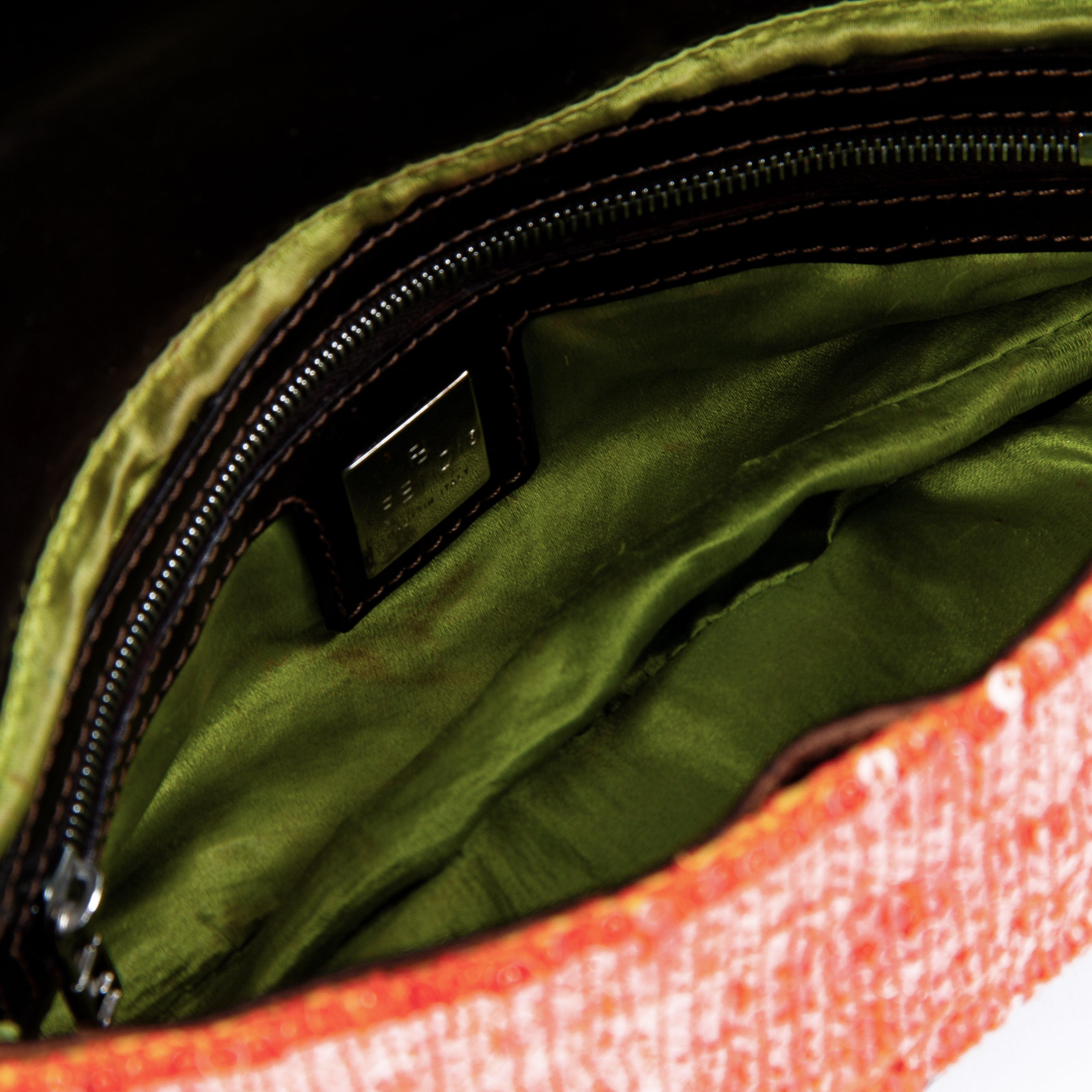 Fendi Tropical Beaded Baguette Shoulder Bag