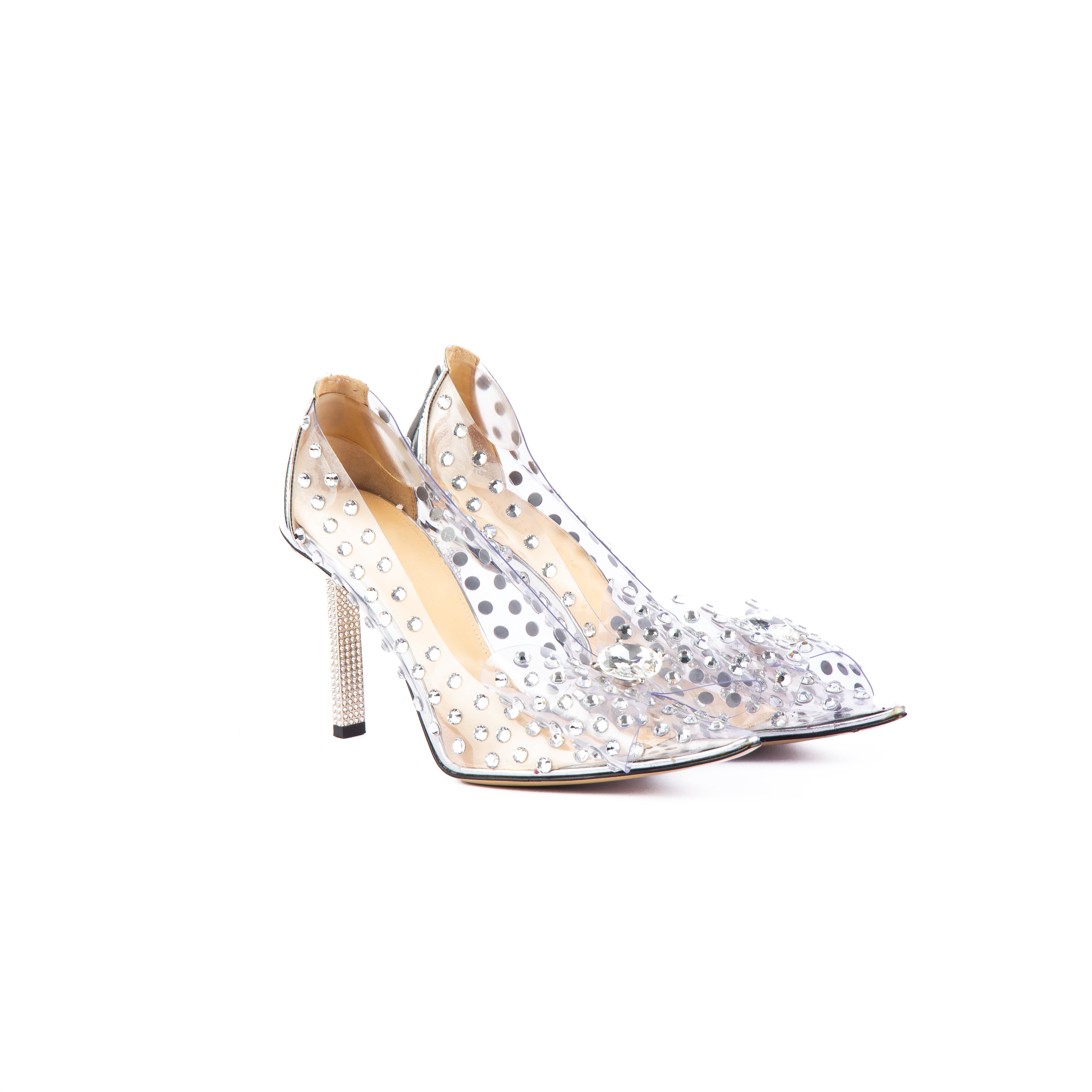 Mach & Mach Crystal Embellished Pumps