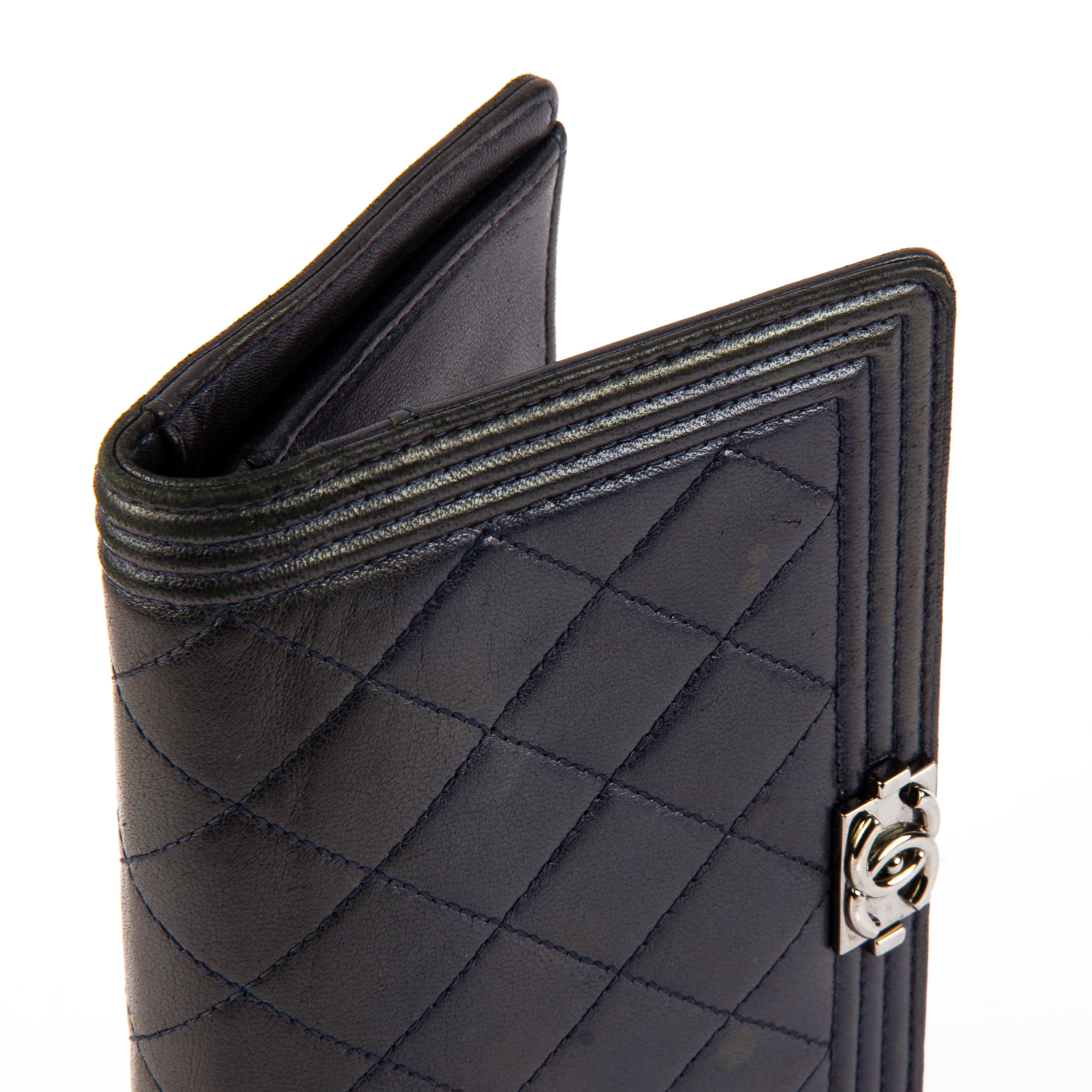 Chanel Quilted Lambskin Boy Wallet