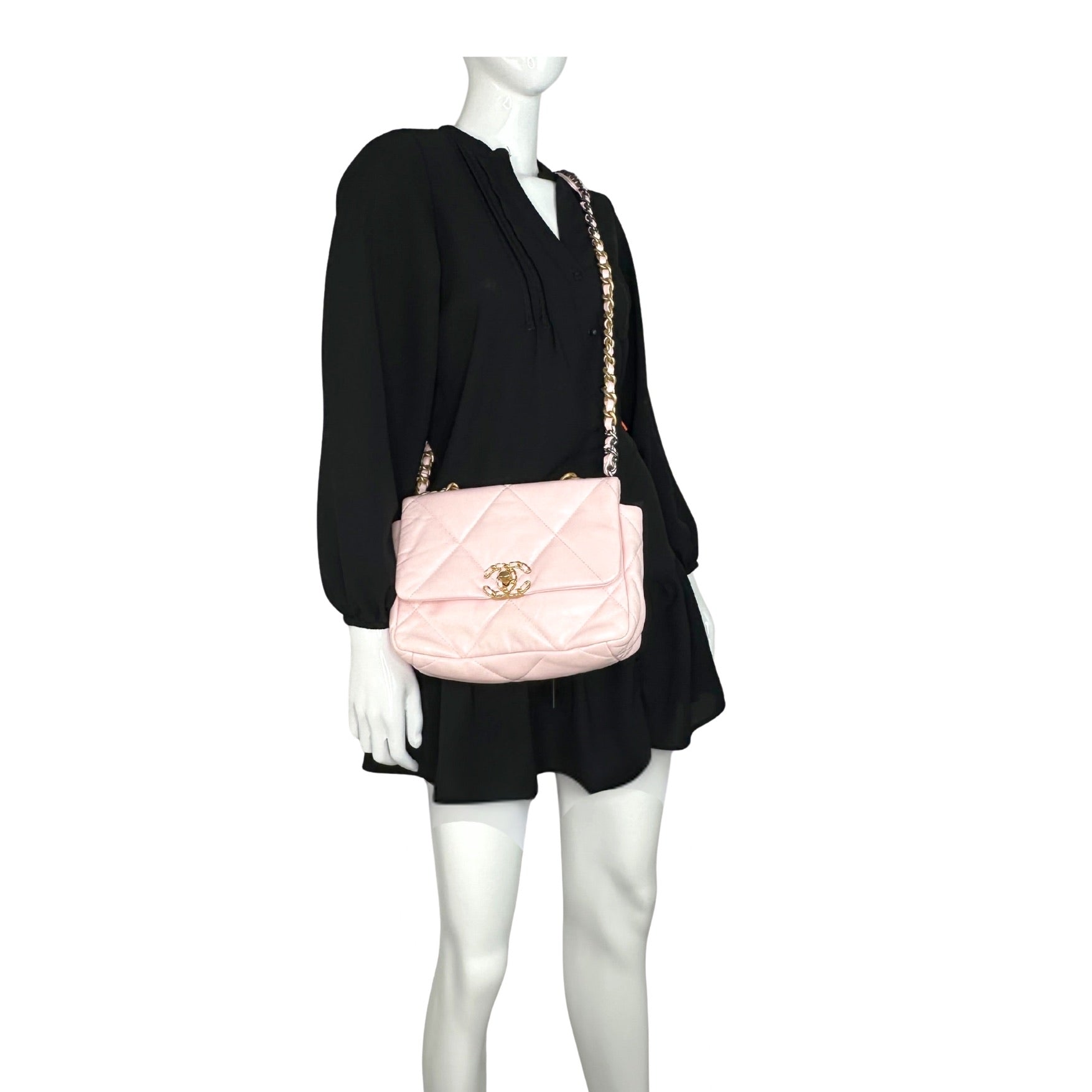 Chanel 19 Rose Clair Flap Bag