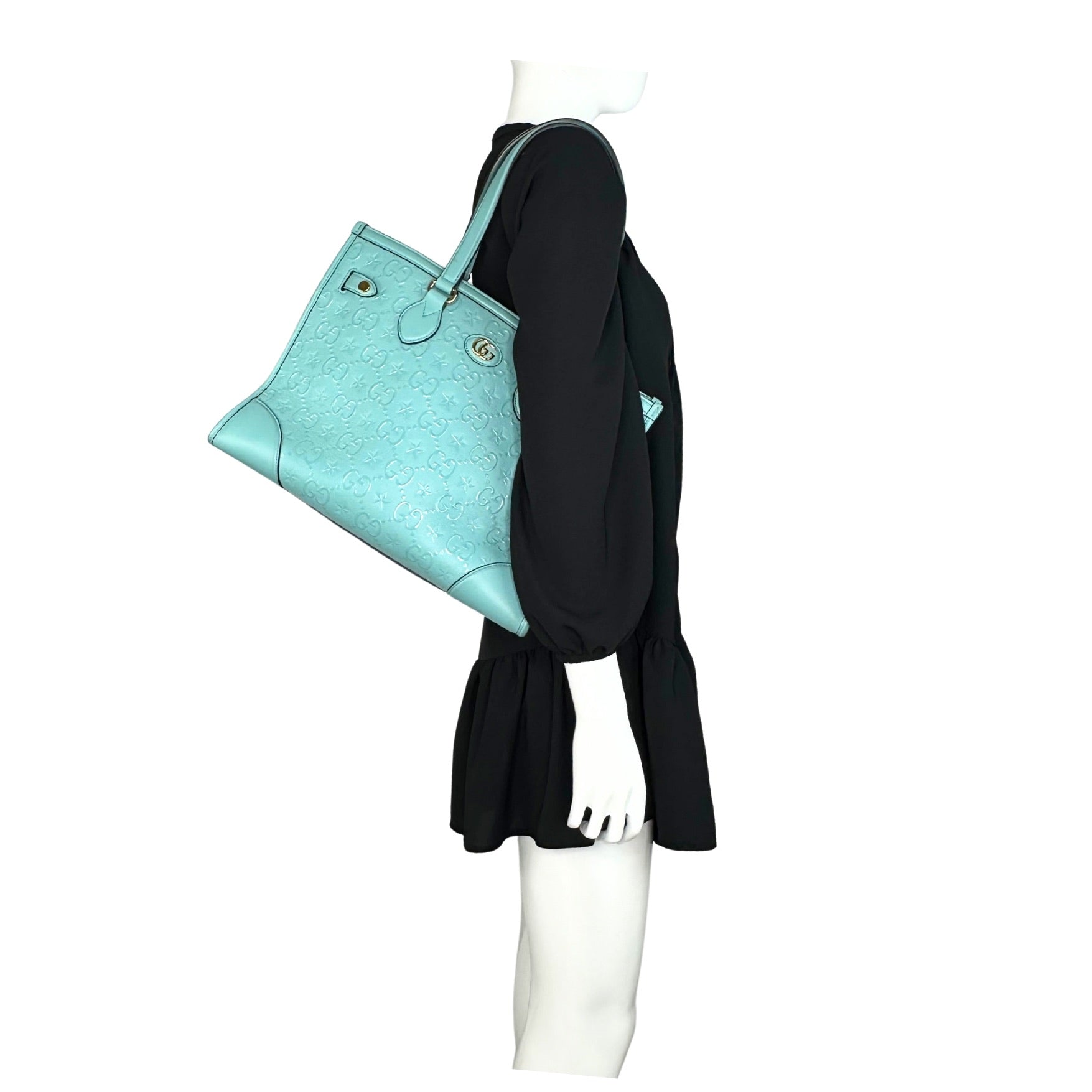 Gucci GG Star Embossed Medium Shoulder Bag