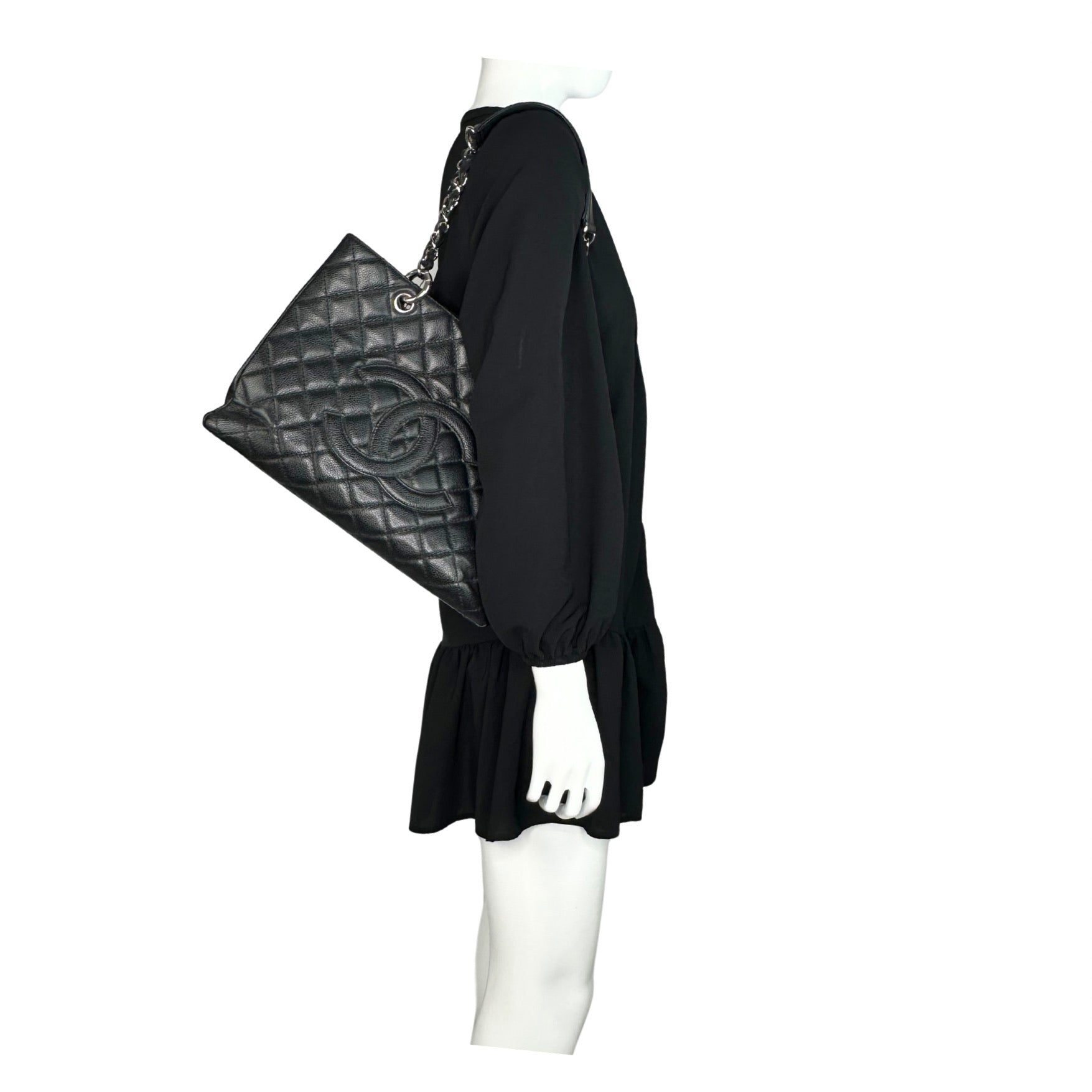 Chanel Quilted Caviar Grand Shopper Tote Bag
