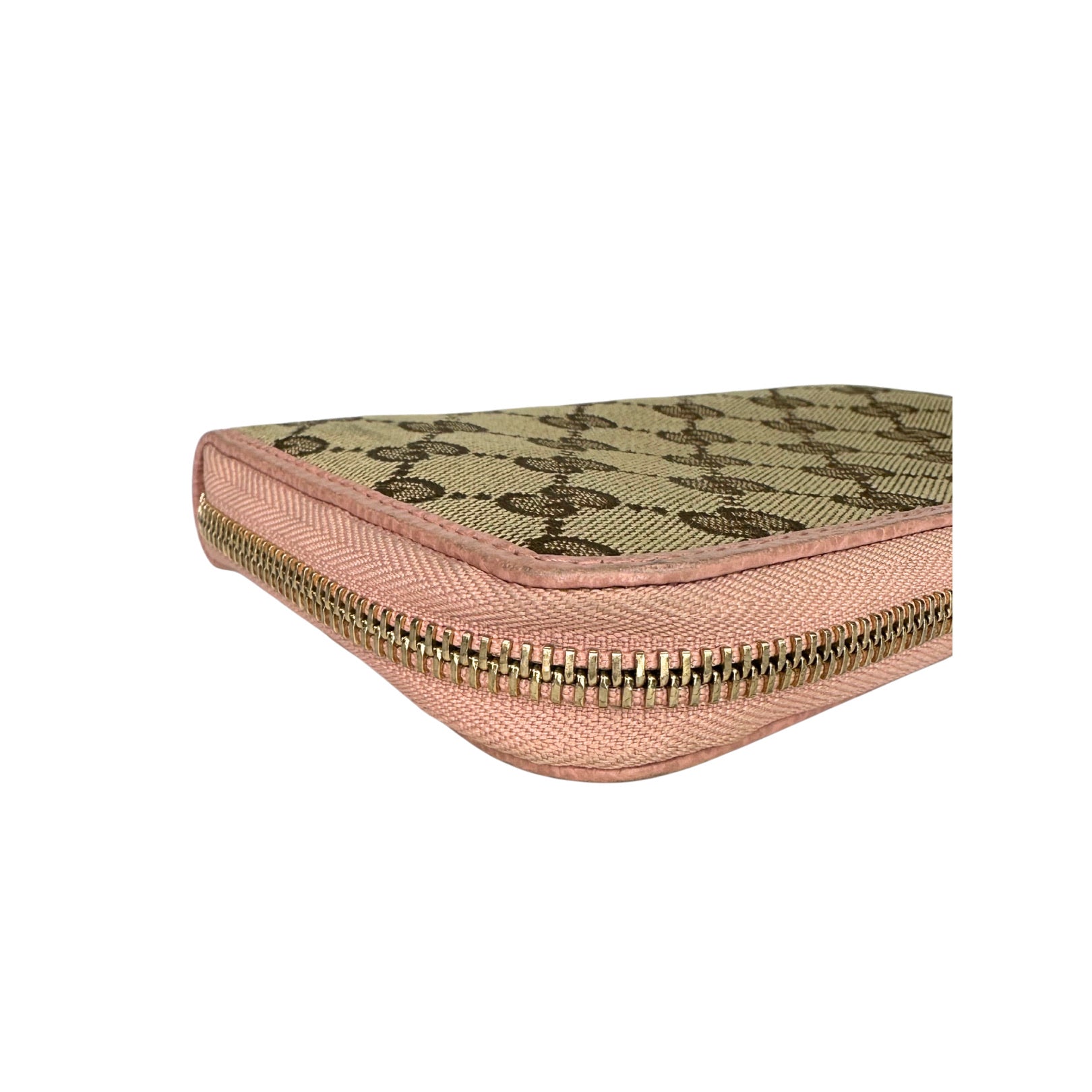 Gucci Monogram Dollar GG Zip Around Wallet