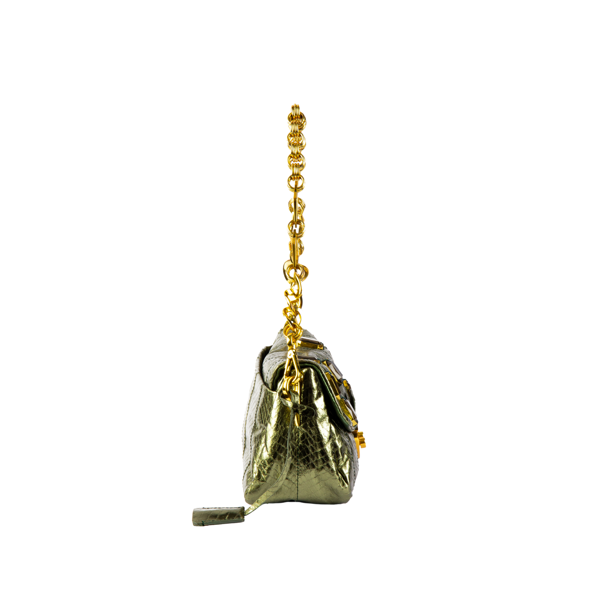 Prada Jeweled Python Chain Shoulder Bag